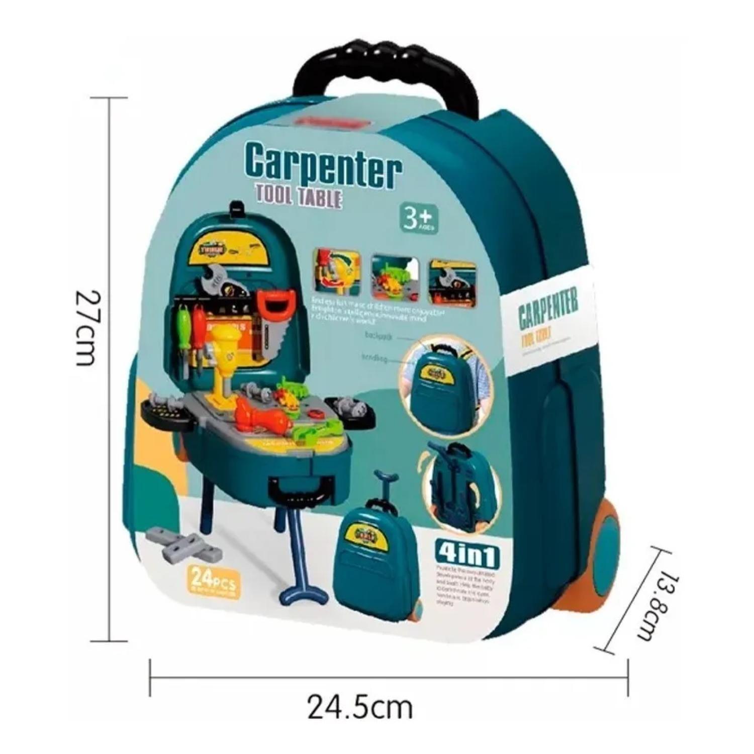 Juguete Set Maleta Herramientas 24 Piezas 4 En 1 Azul Infantil-2