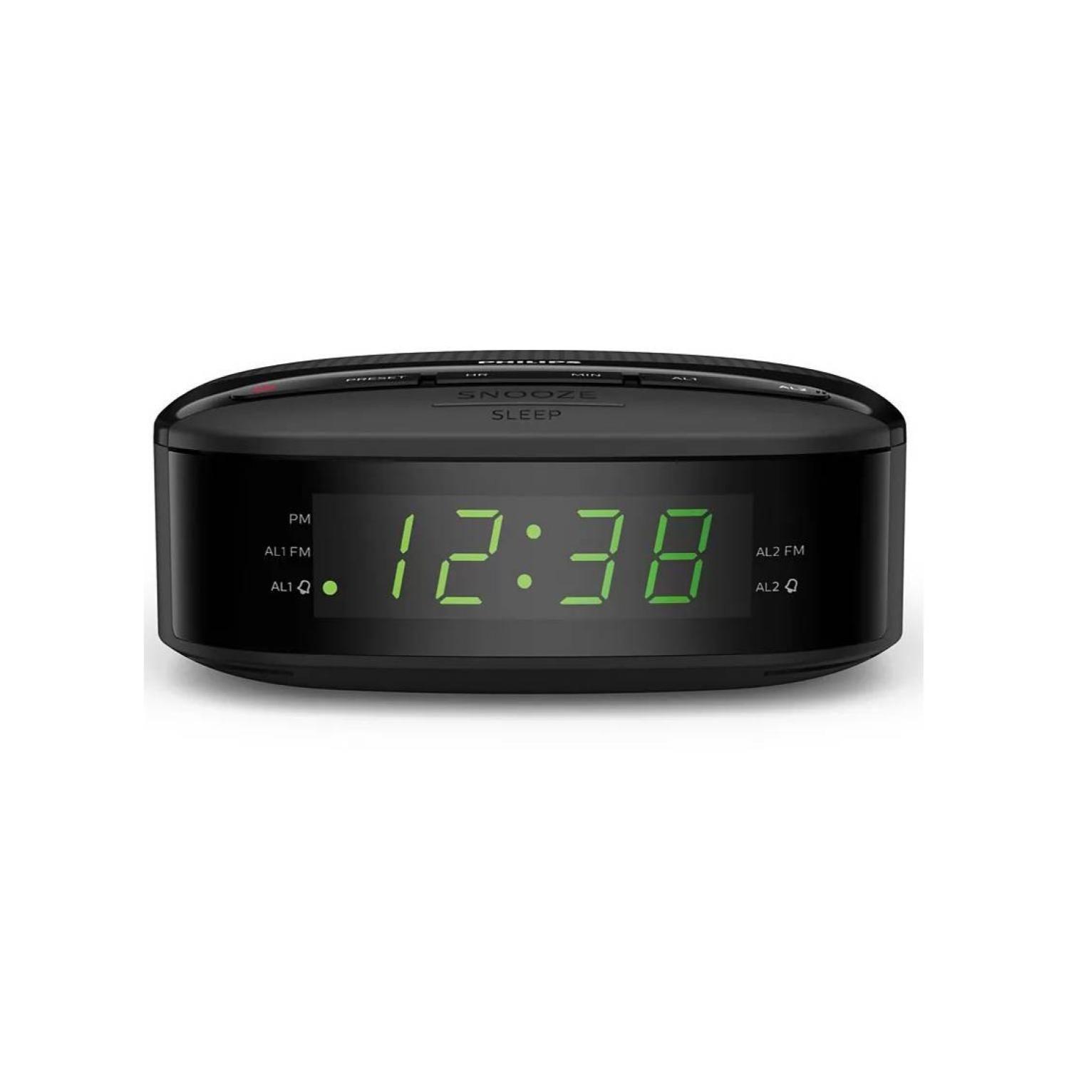 Radio Reloj Despertador Alarma LED FM Negro TAR320537-0