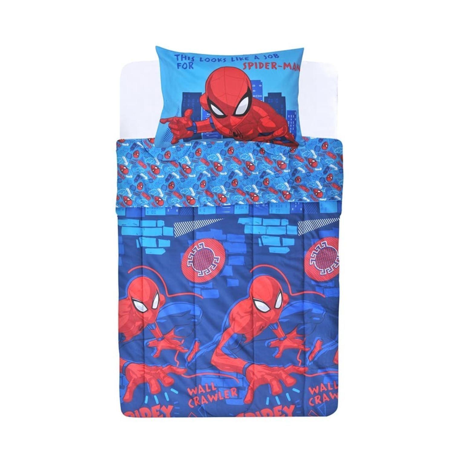 Plumon 1.5 Plazas Infantil Spiderman Comic Mashini-0