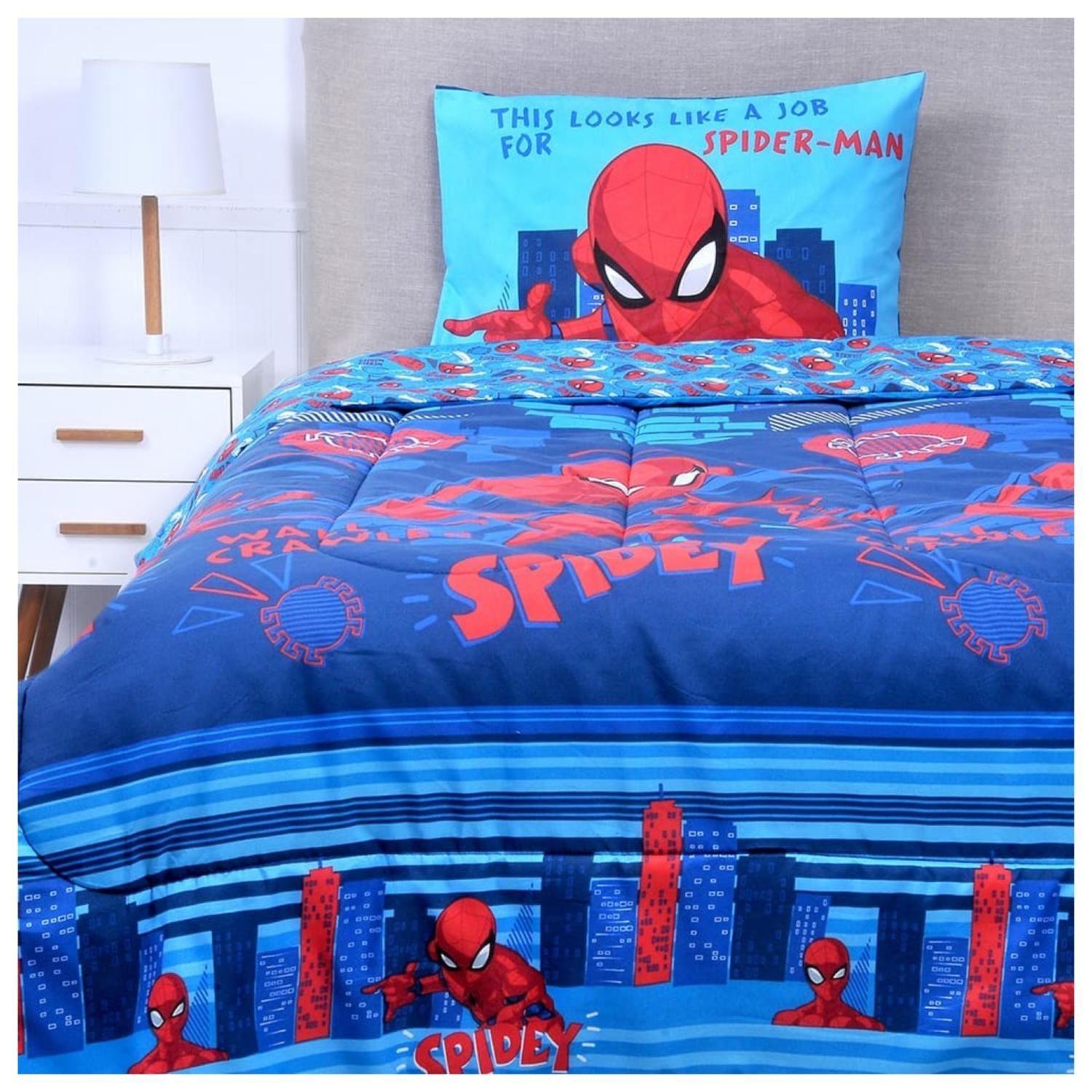 Plumon 1.5 Plazas Infantil Spiderman Comic Mashini-3