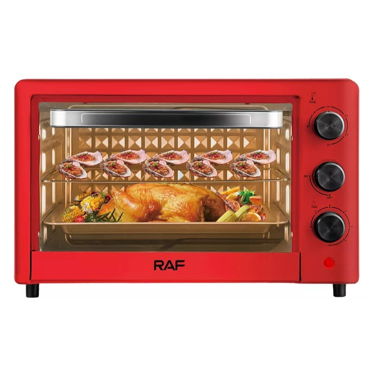 Horno Electrico 24L 1200W Asar Tostar Rojo R5306 Raf-0