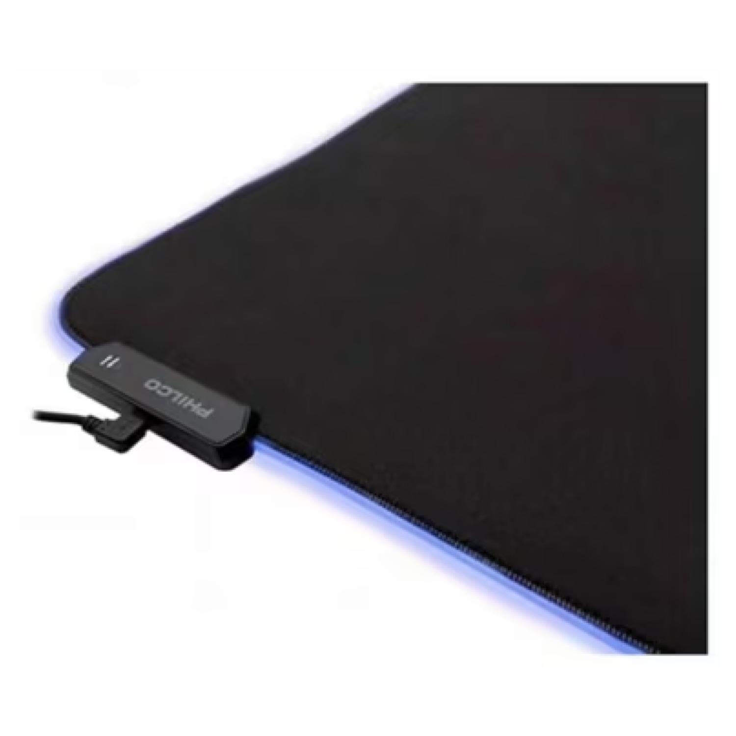 MousePad Gamer XL 800x300x4mm RGB Negro SPL7104-3