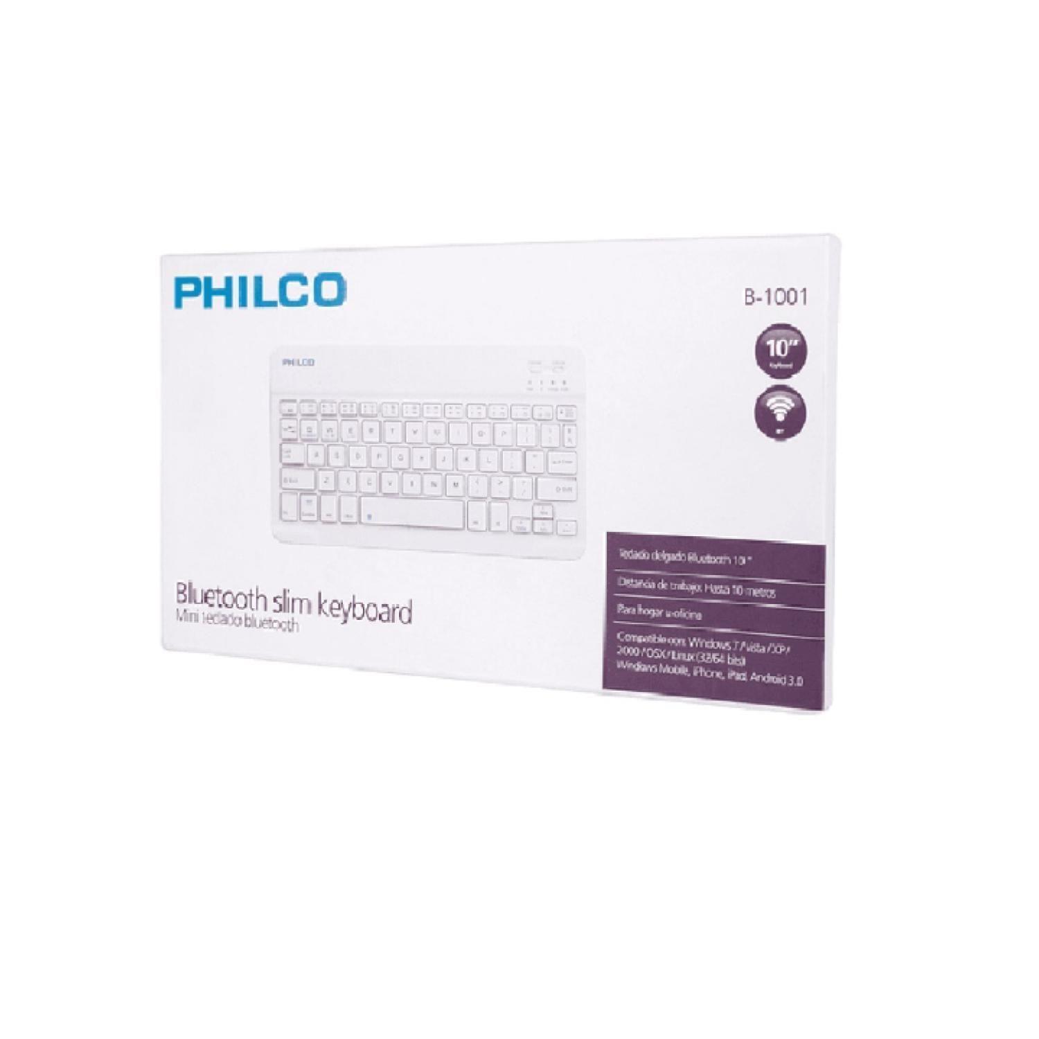 Mini Teclado Inalambrico Bluetooth Blanco B-1001 Philco-1
