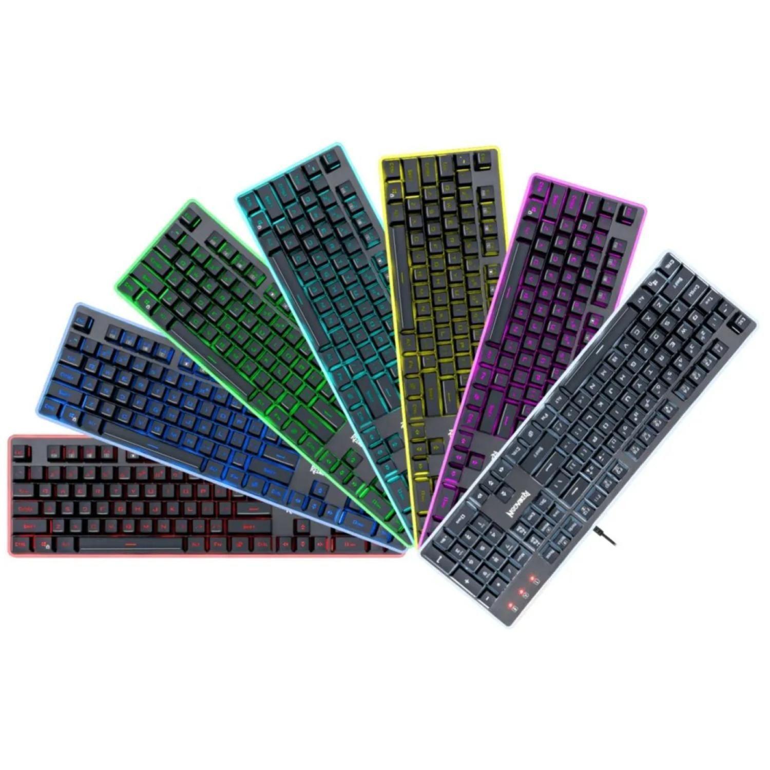 Teclado Gamer USB 7 Colores Negro Dyaus Redragon-4
