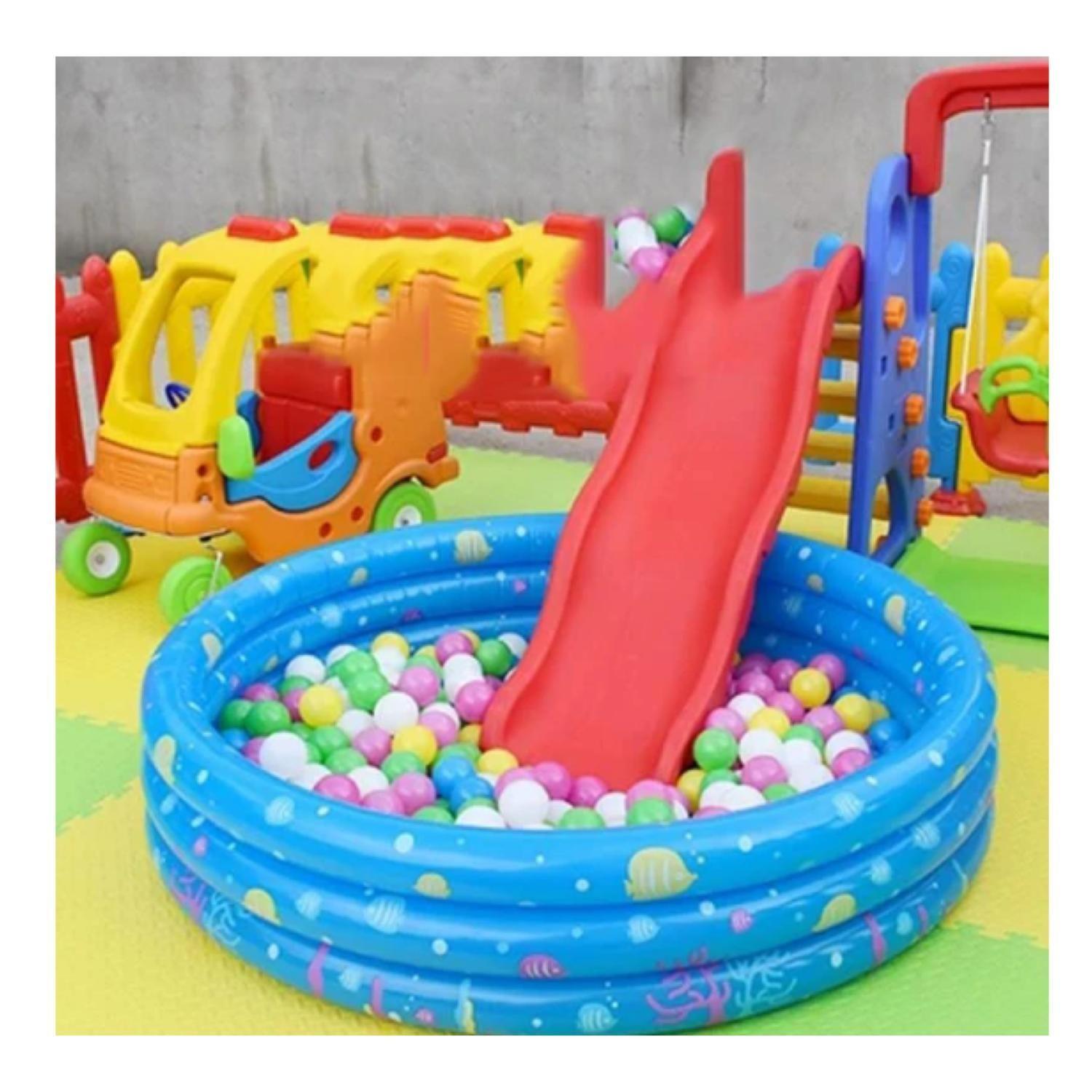 Piscina Inflable Redonda 90cm Con 100 Pelotas De Colores-1