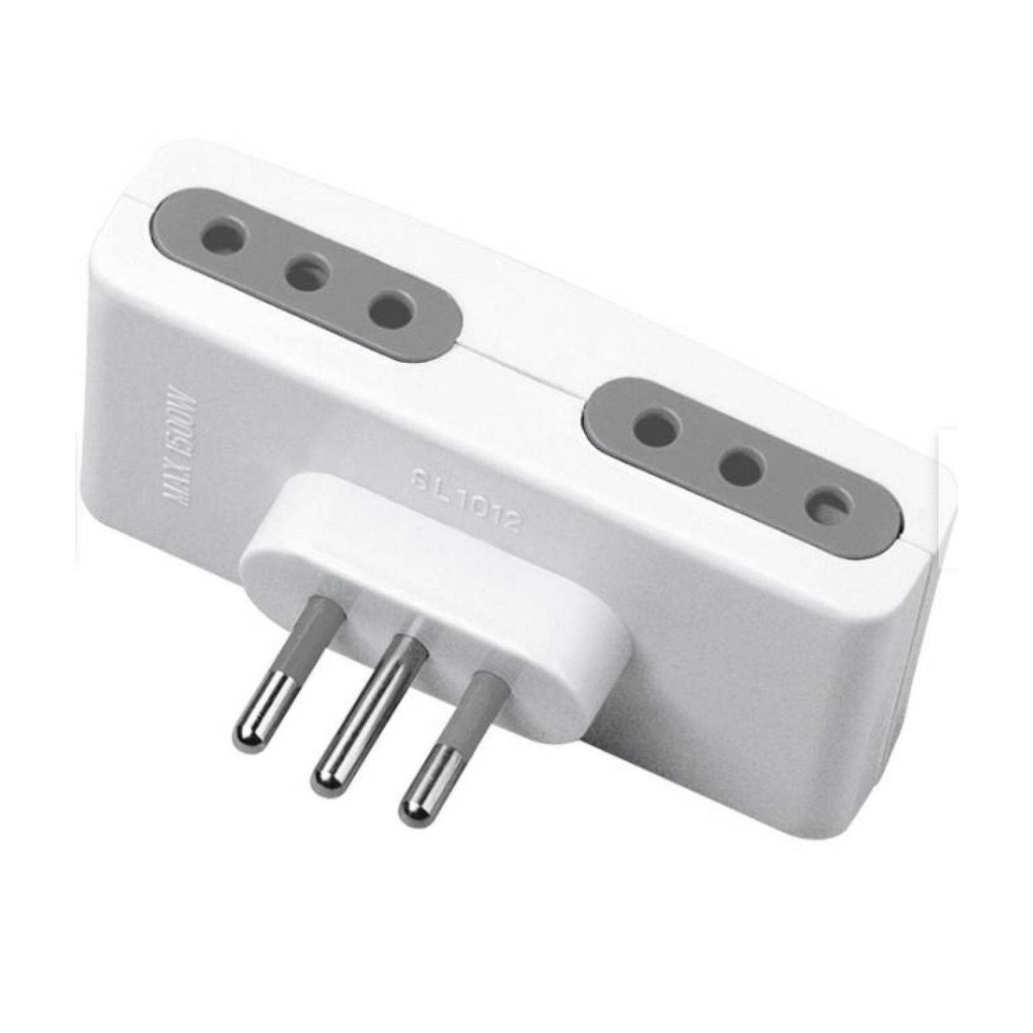 Adaptador Enchufe 4 Socket 4 Tomas Blanco-0