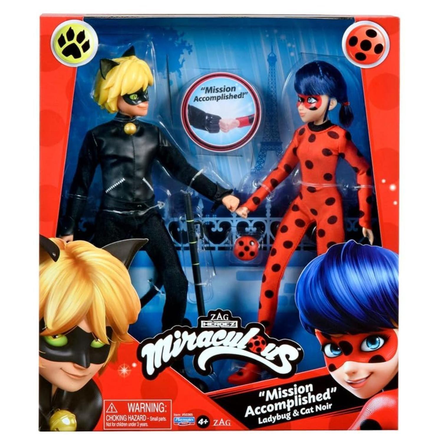 Juguete Figura Muñeca Ladybug Y Cat Noir Miraculous-0
