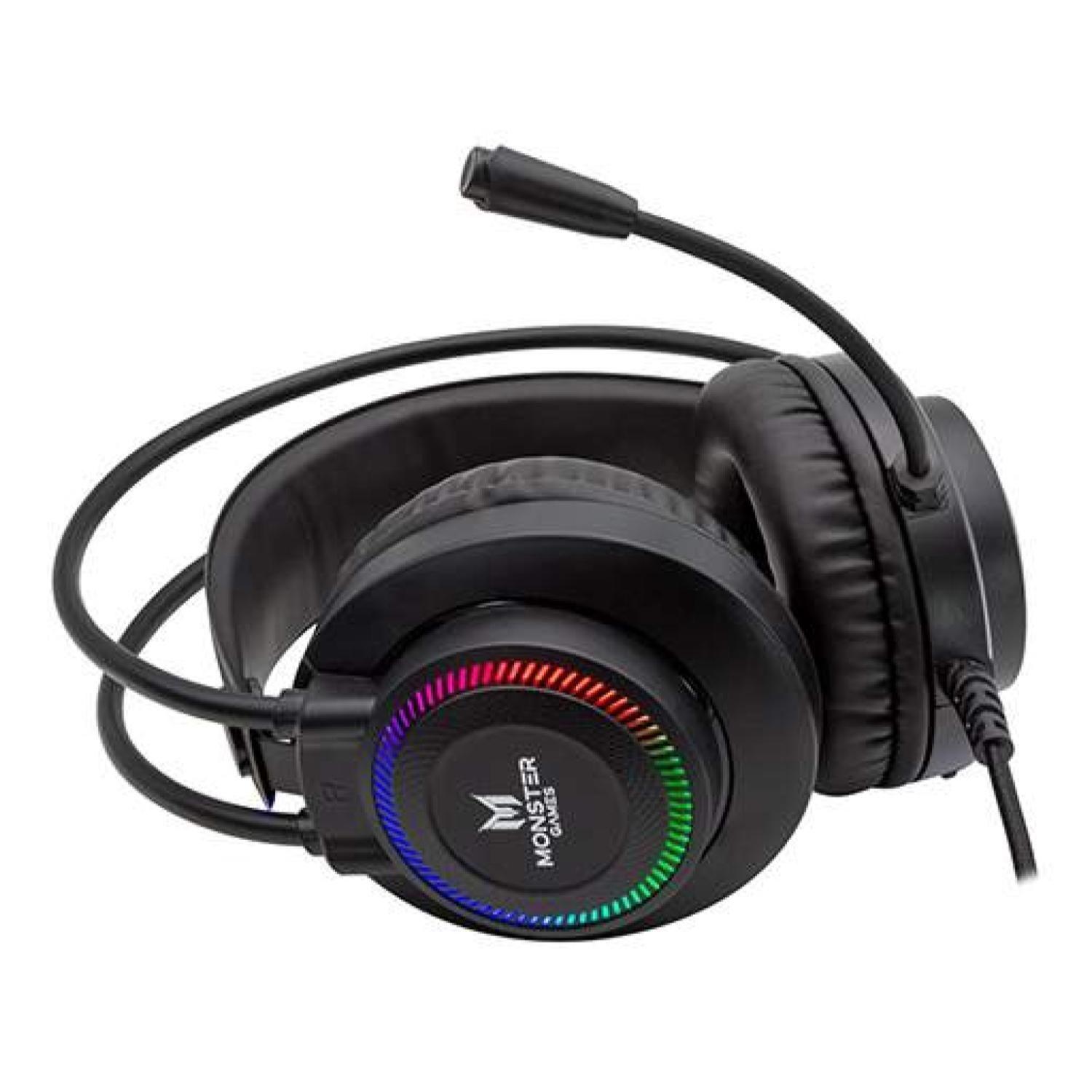 Audifonos Gamer Jack 3.5 USB RGB PS4 PC Throb Monster Games-2