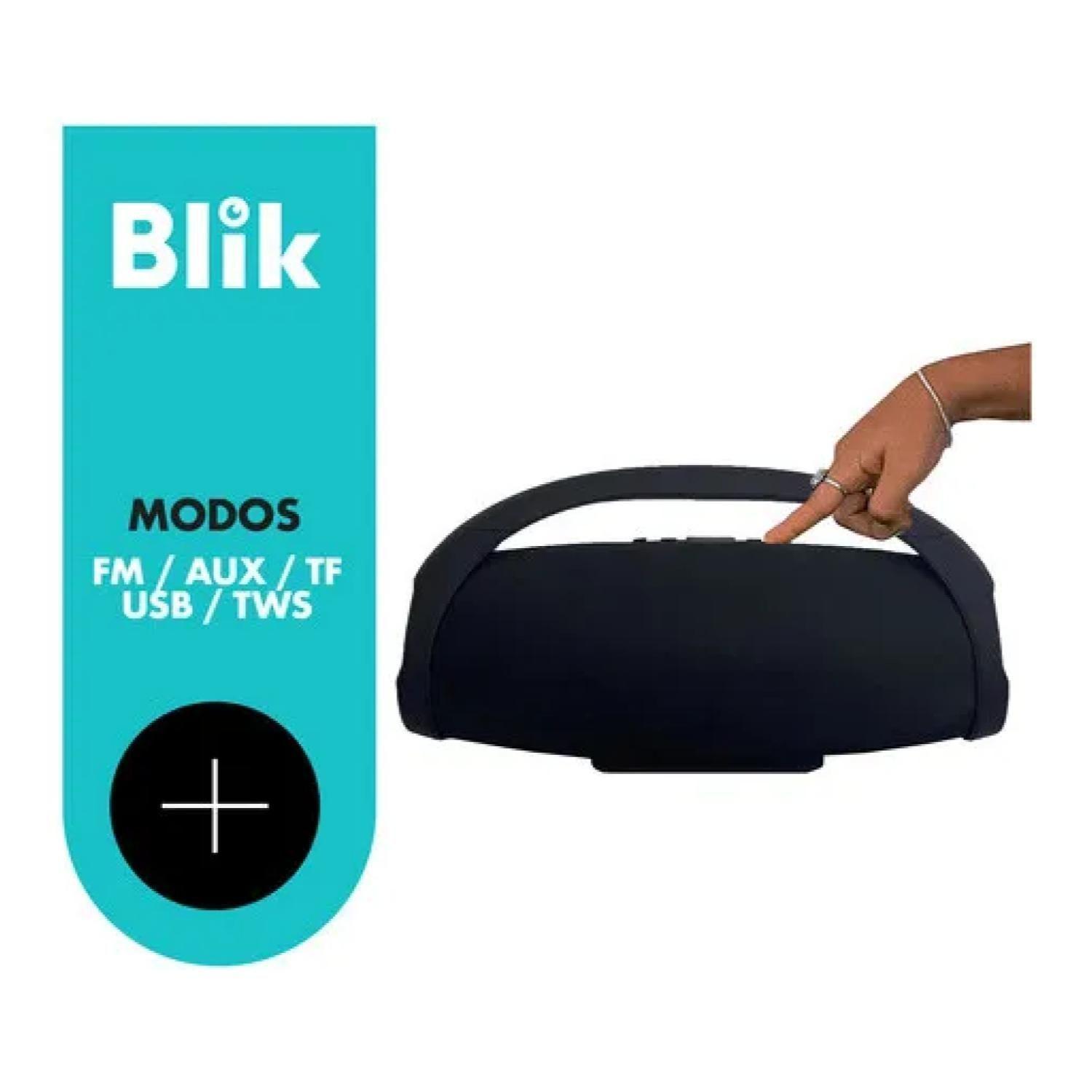 Parlante Bluetooth 20W Portatil Negro Booster2 Blik-3