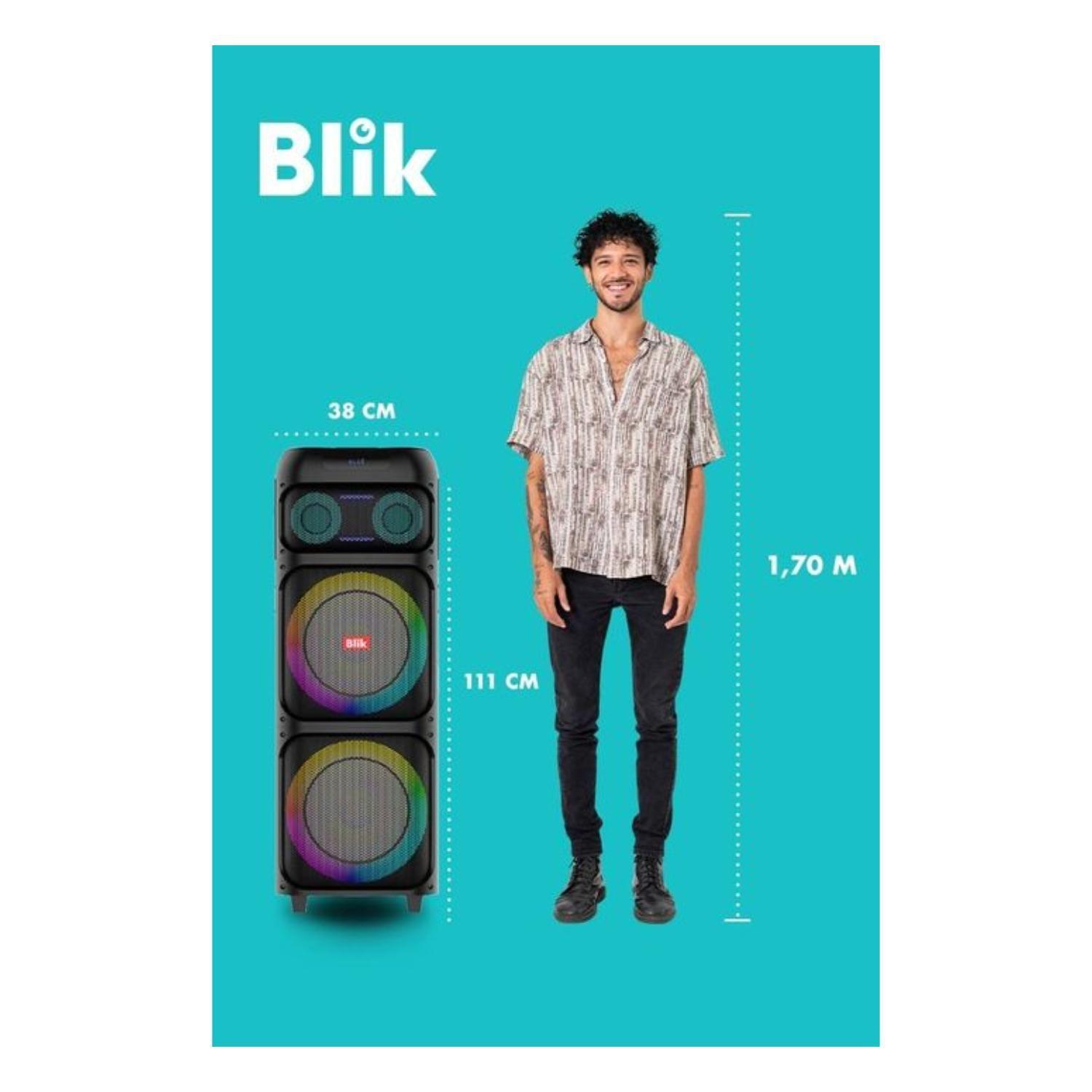 Parlante Bluetooth Portatil 200W Karaoke RGB Lightup700 Blik-2