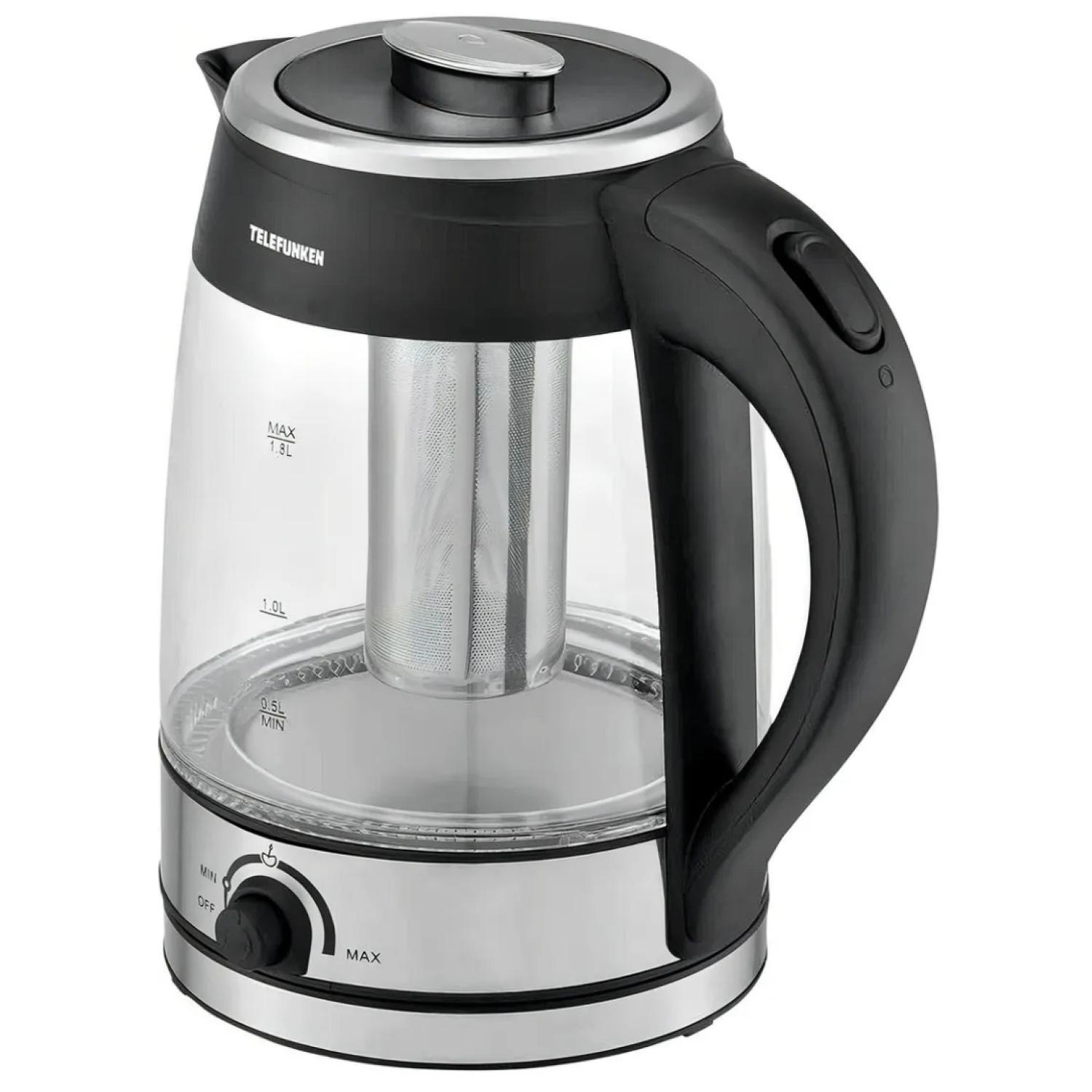 Hervidor Electrico 1800ml Vidrio 1200W TF PE800 Telefunken-3