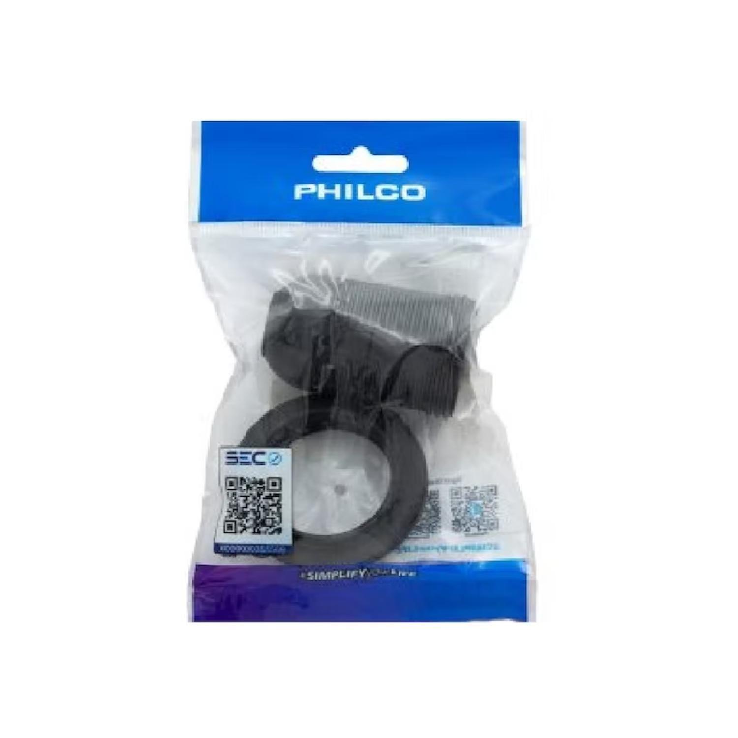 Porta Lamparas E27 Con Rosca 250V 10A Negro Philco-1