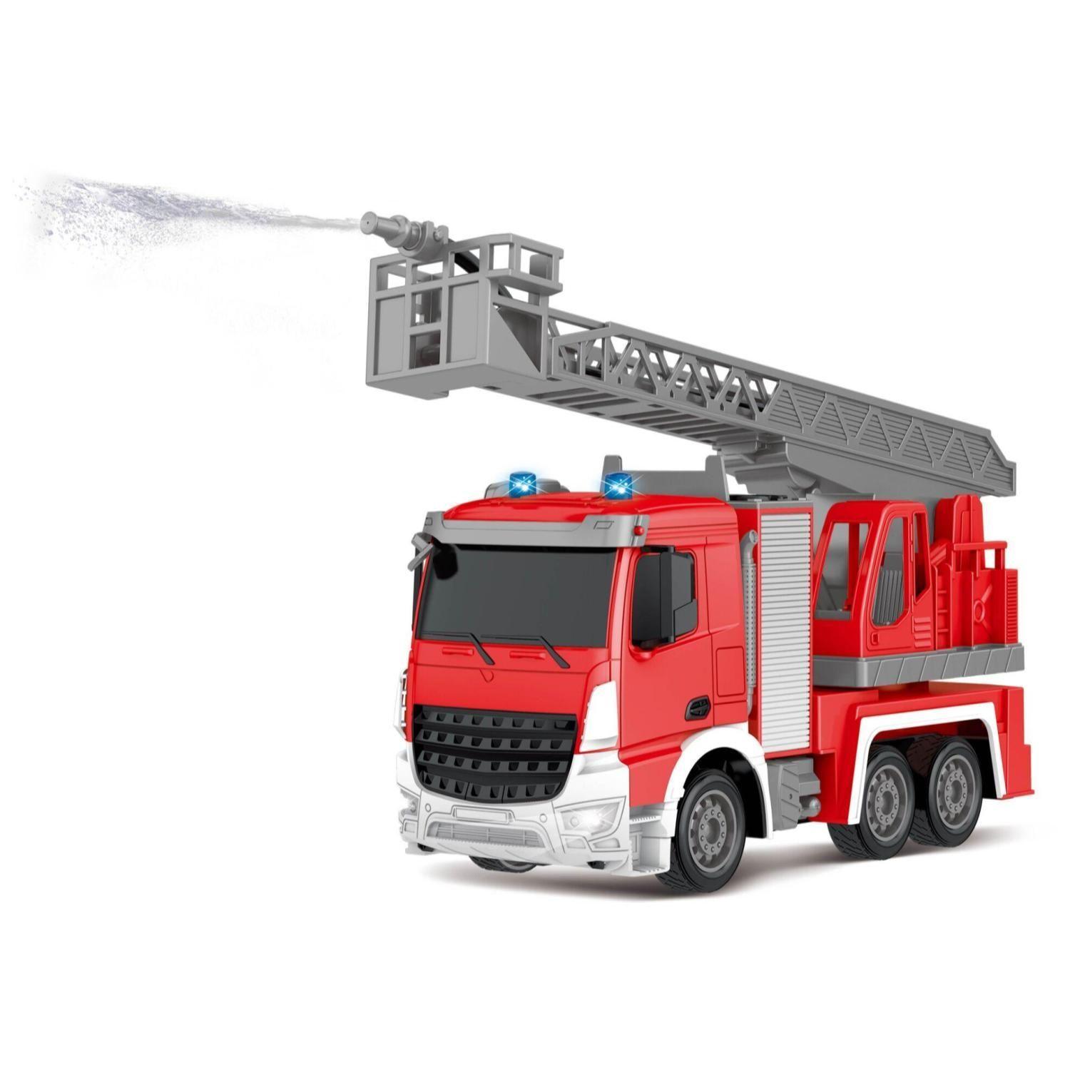 Juguete Camion De Bomberos A Control Remoto 1 24 Luces Agua Infantil-0