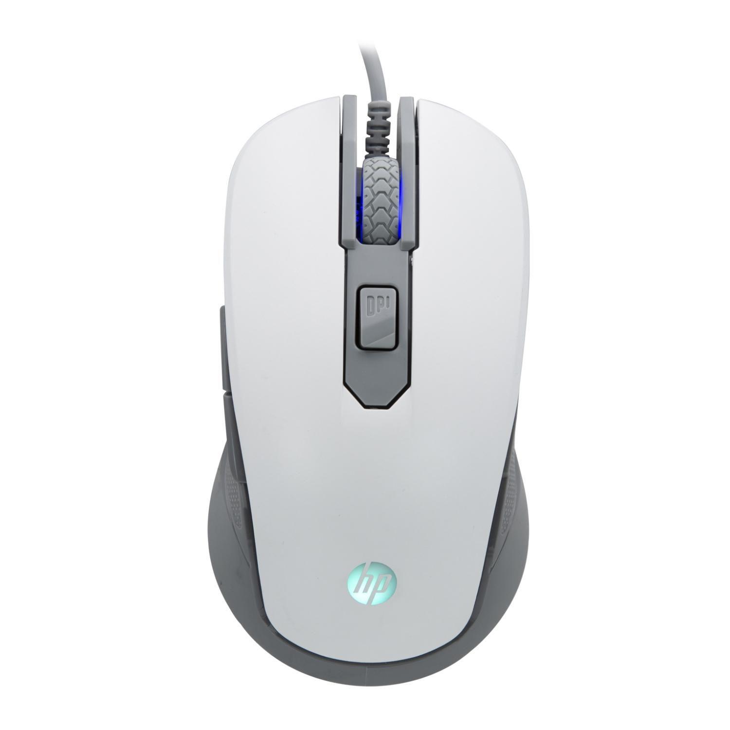 Mouse Gamer USB 6Botones 2400DPI Blanco M200 HP-0