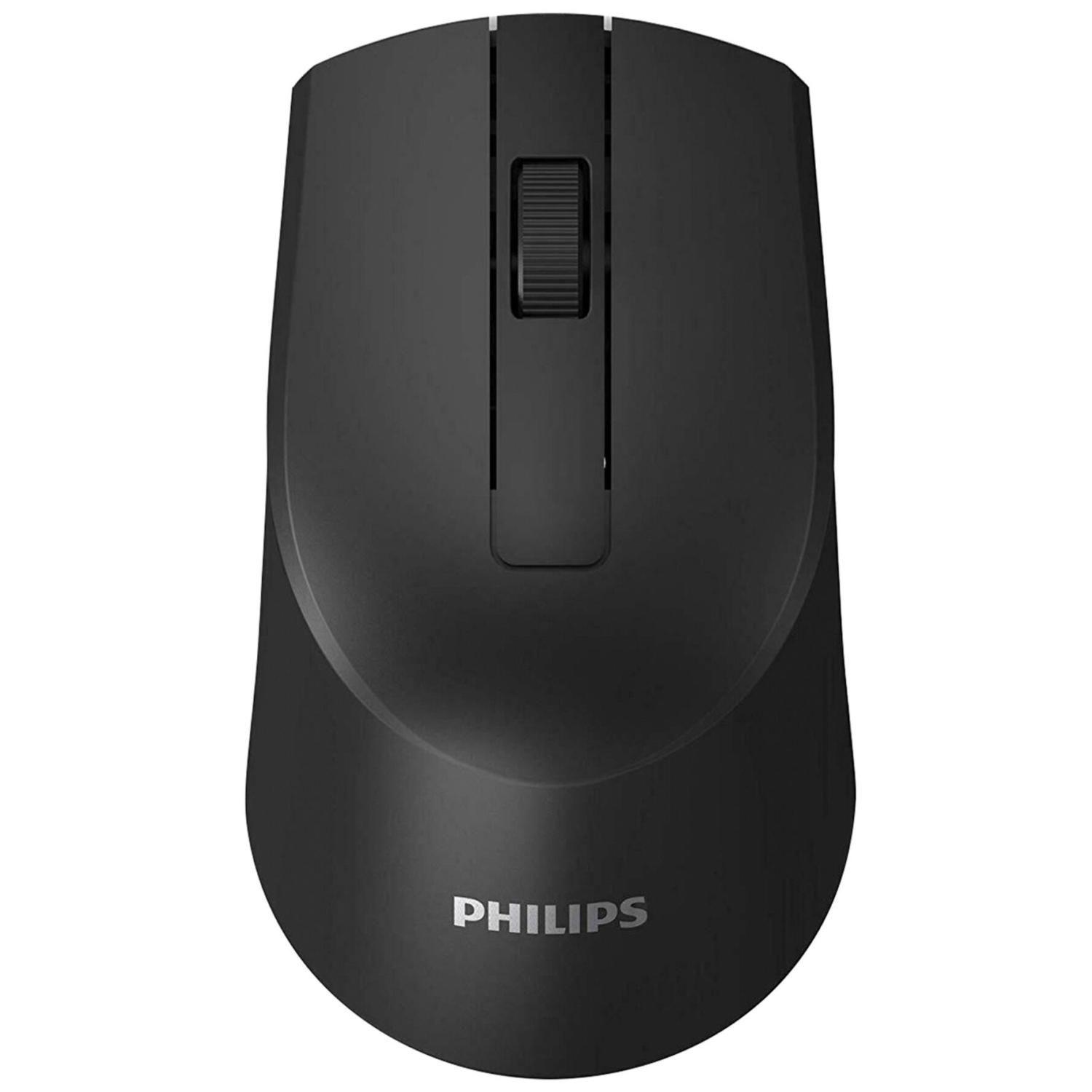 Mouse Inalambrico USB 3Botones 1600DPI Negro M374 Philips-0