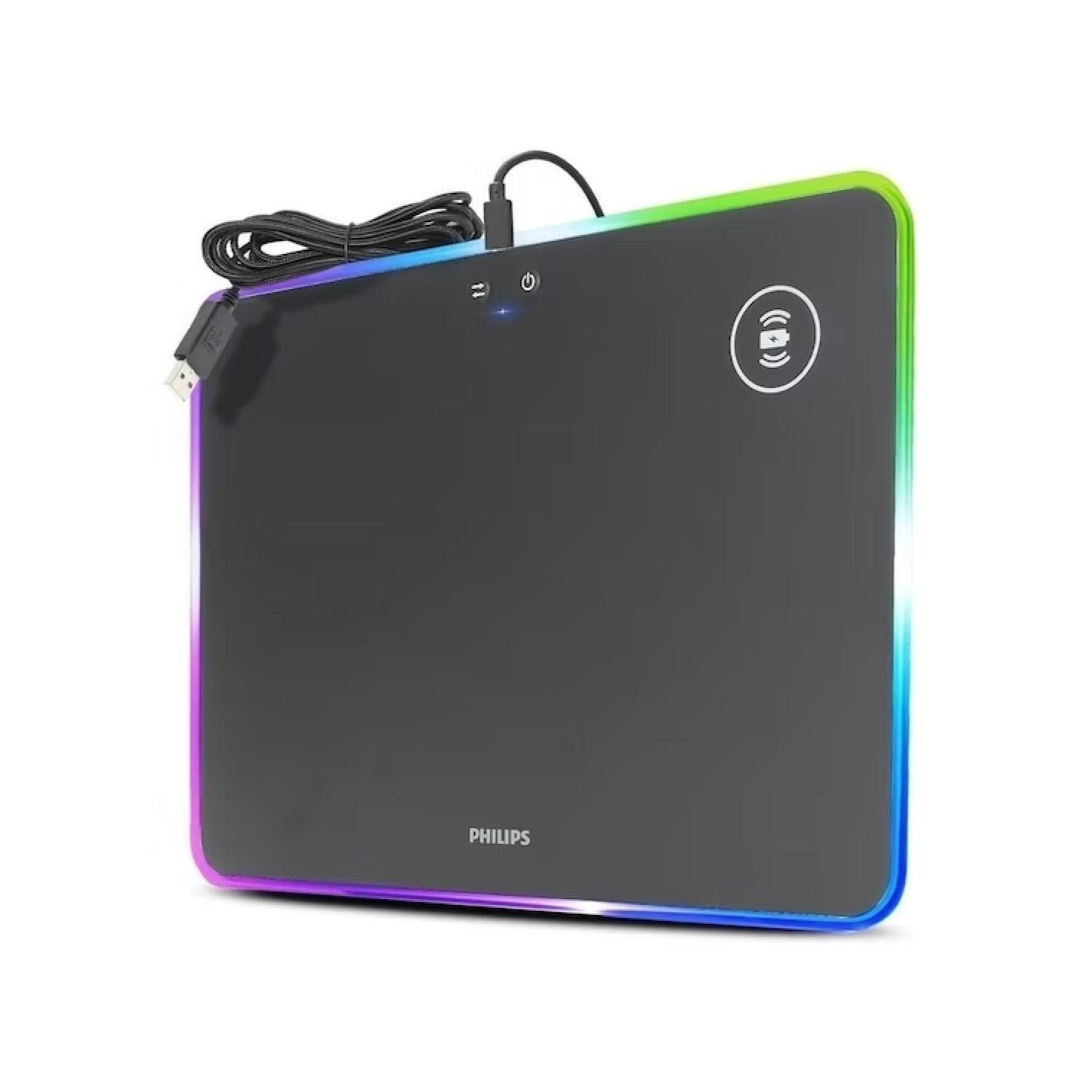 MousePad Gamer RGB 35x25x5Cm Con Carga inalambrica Philips-2