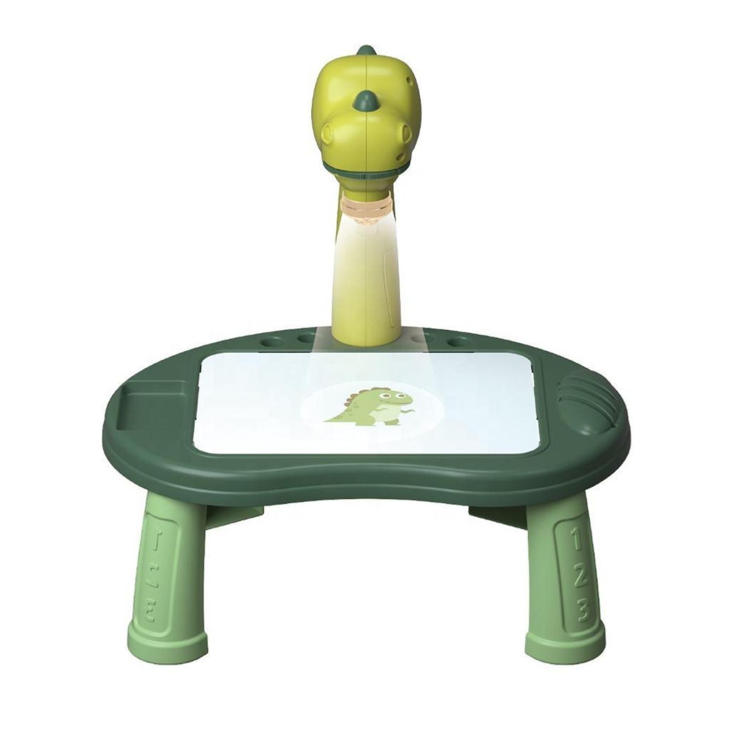 Juguete Mesa Proyectora De Dibujos Dinosaurios 34Pzas Verde Infantil-1