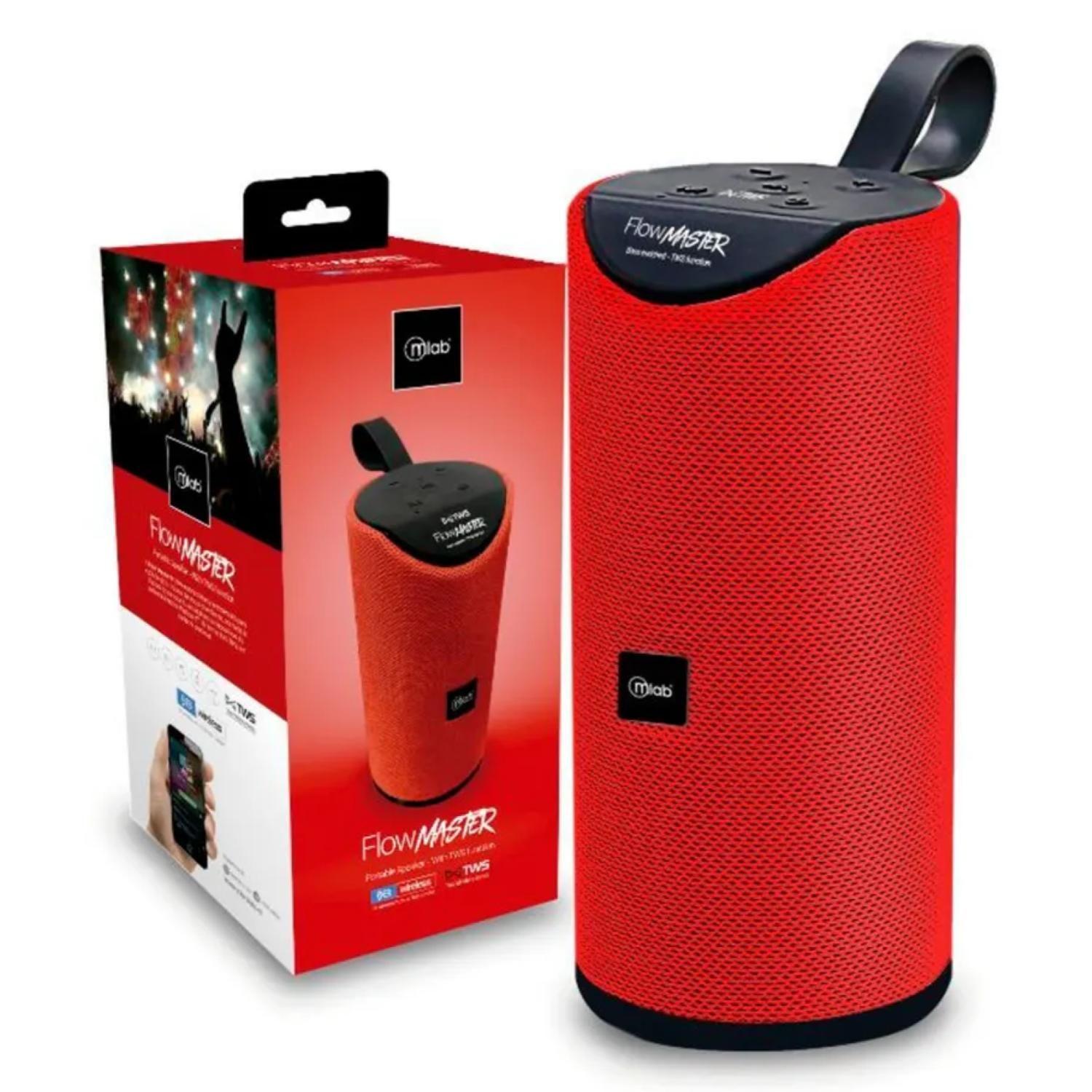 Parlante Bluetooth 20W Recargable Rojo Flow Master 8858 Mlab-3