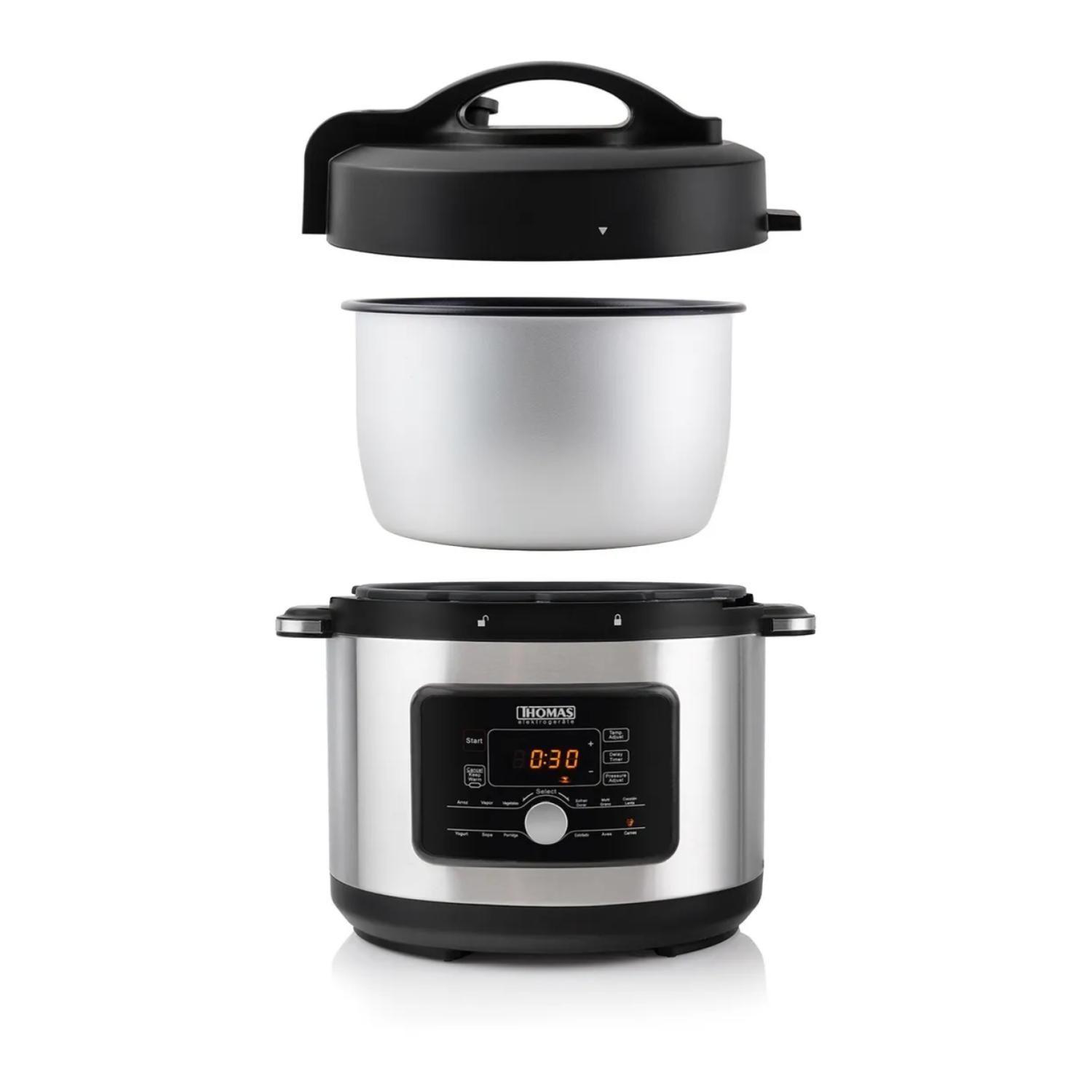 Olla A Presion Slow Cook Digital 5L 900W Acero TH-40PC Thomas-5