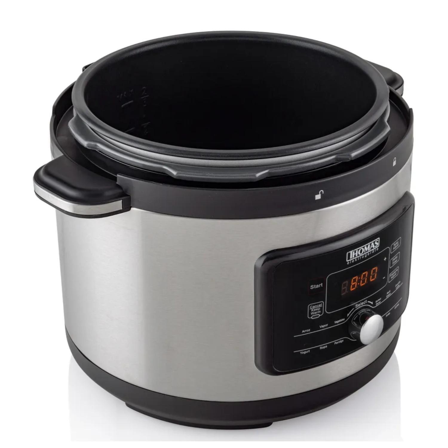 Olla A Presion Slow Cook Digital 5L 900W Acero TH-40PC Thomas-2