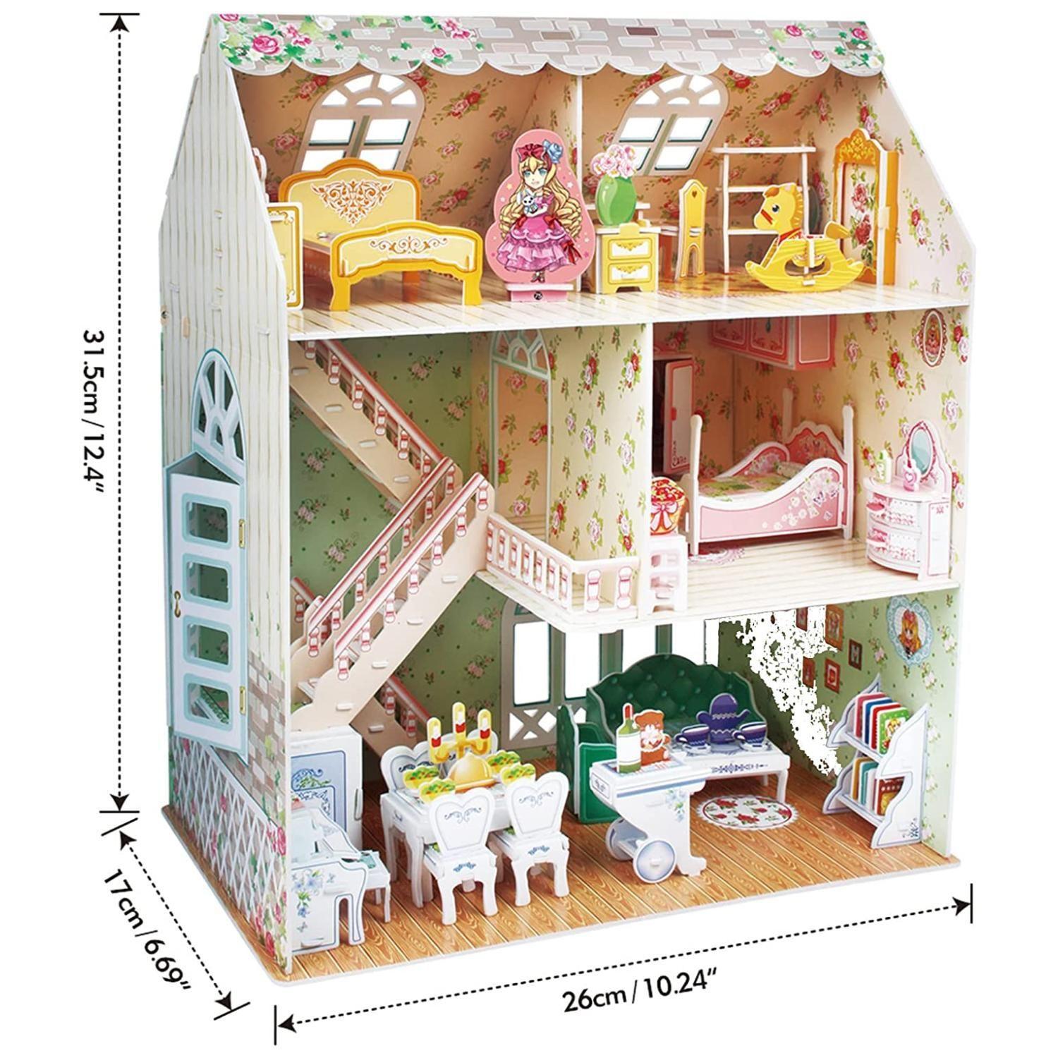 Juguete Casa De Muñecas Armable Puzzle 3D 160 Piezas-3