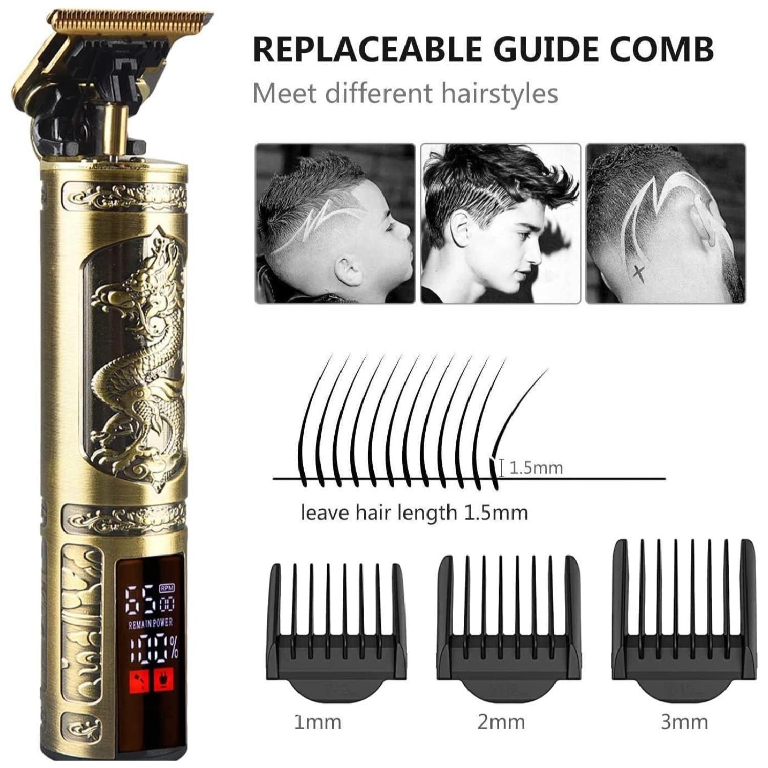 Maquina Cortadora De Pelo Y Barba Inalambrica Recargable USB-3