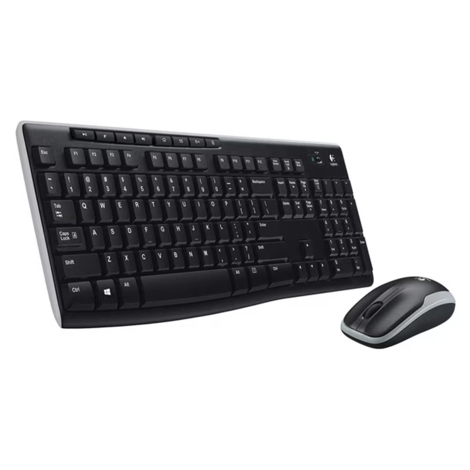 Kit Teclado Y Mouse Inalambrico USB Negro MK270-2