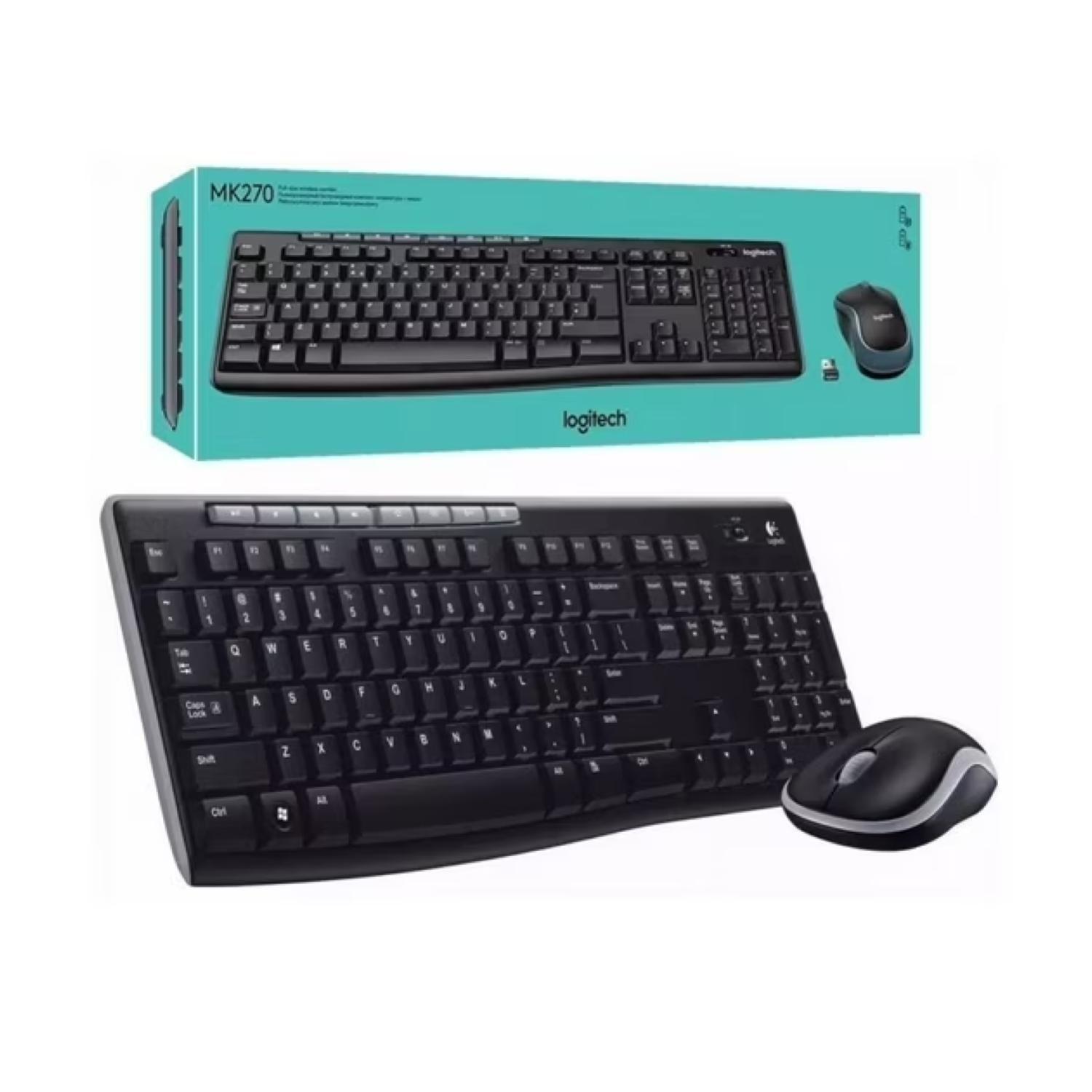 Kit Teclado Y Mouse Inalambrico USB Negro MK270-5