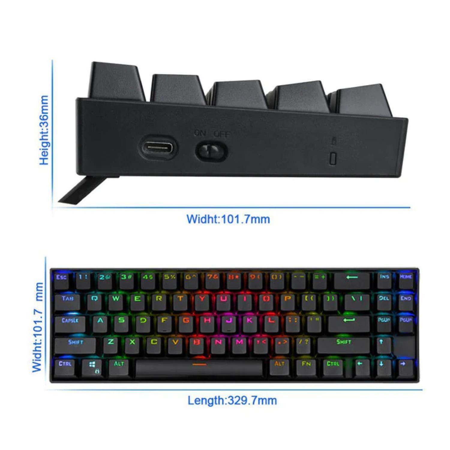 Teclado Gamer Mecanico USB RGB K599-KRS Deimos Redragon-2