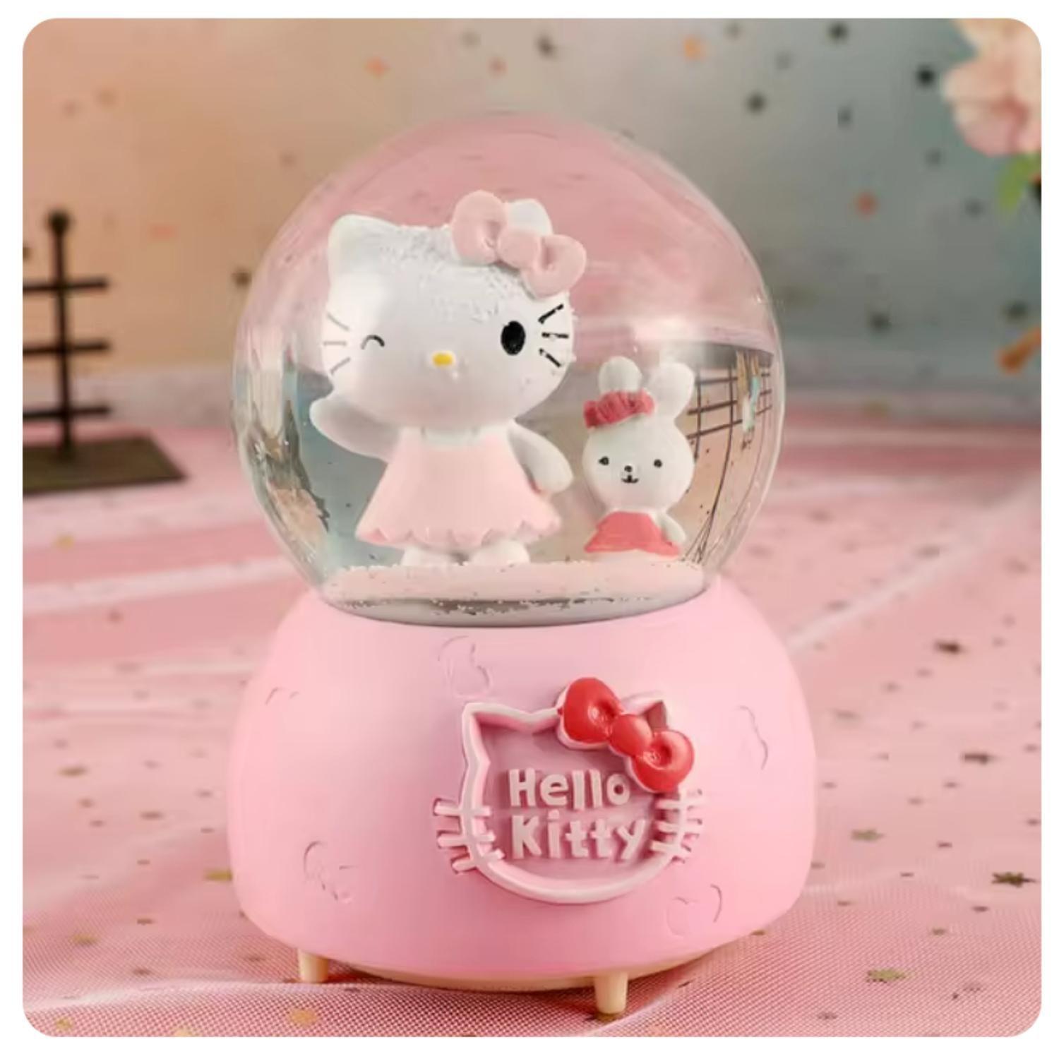 Esfera De Nieve Musical Hello Kitty Melody Rosado Infantil-2