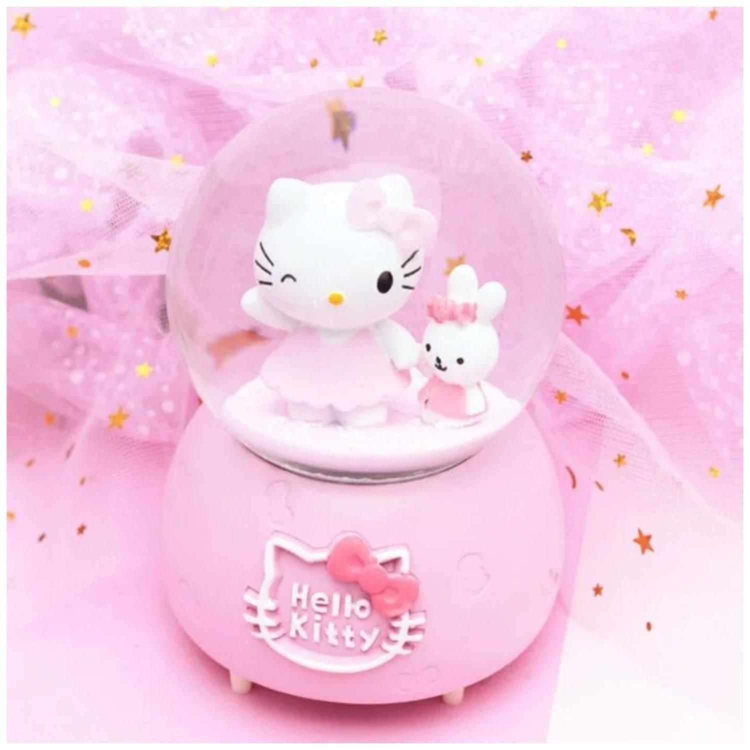 Esfera De Nieve Musical Hello Kitty Melody Rosado Infantil-3