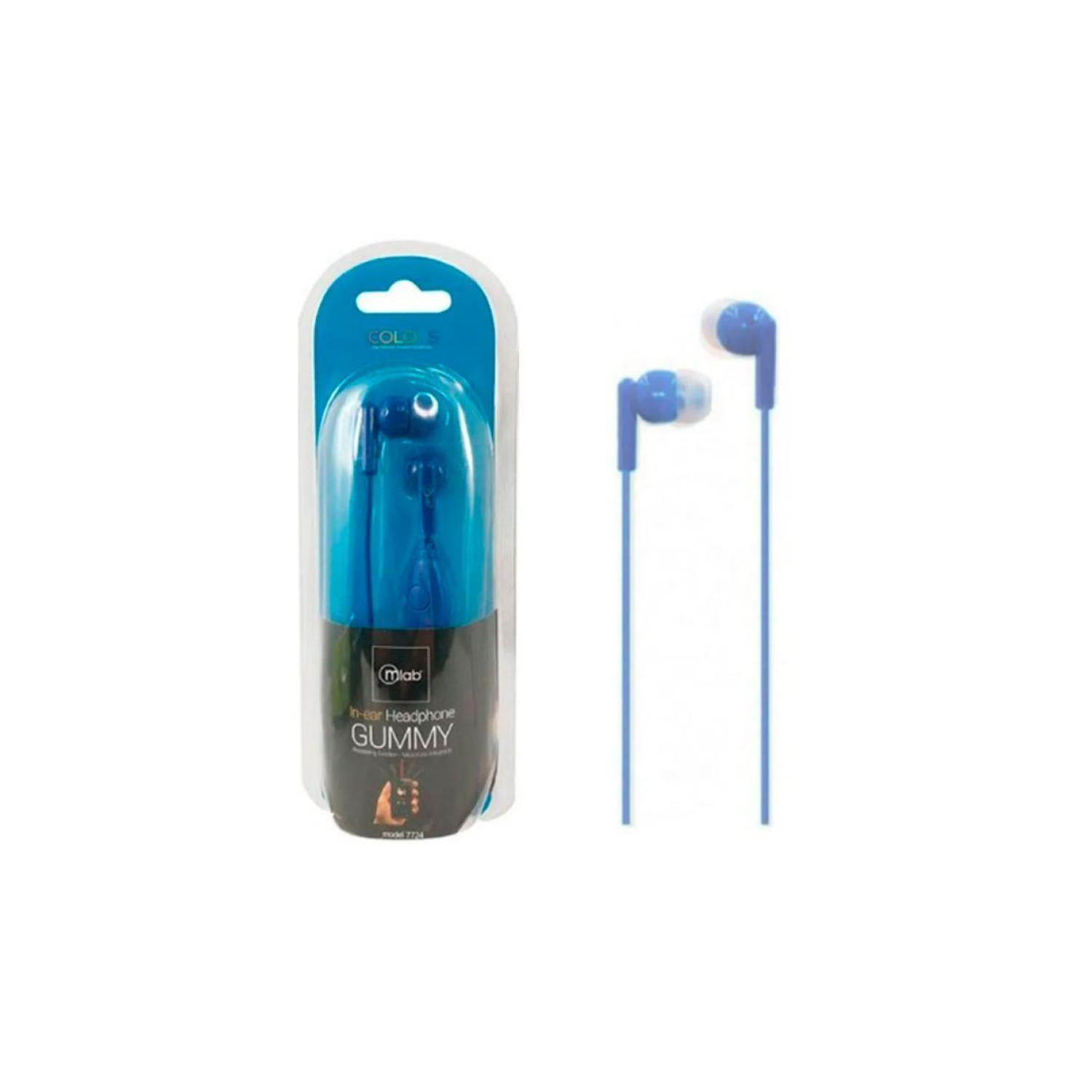 Audifonos Manos Libres Jack 3.5 In Ear Azul Gummy -3