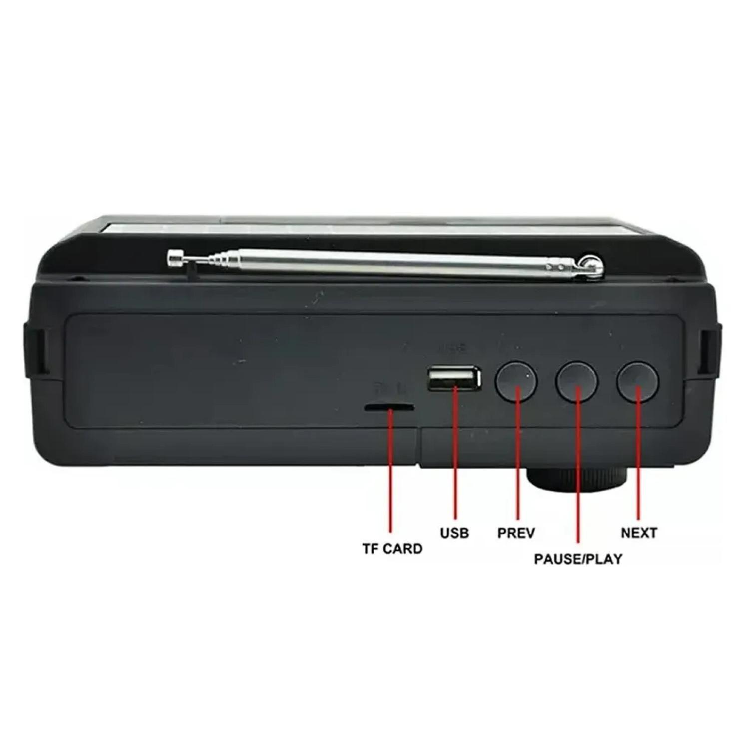 Radio Portatil Recargable Solar LED USB SW AM FM Tecnolab-2