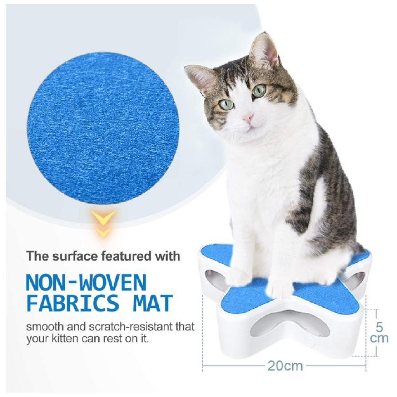 Juguete Interactivo Para Gatos Pluma Giratoria Mascotas-3