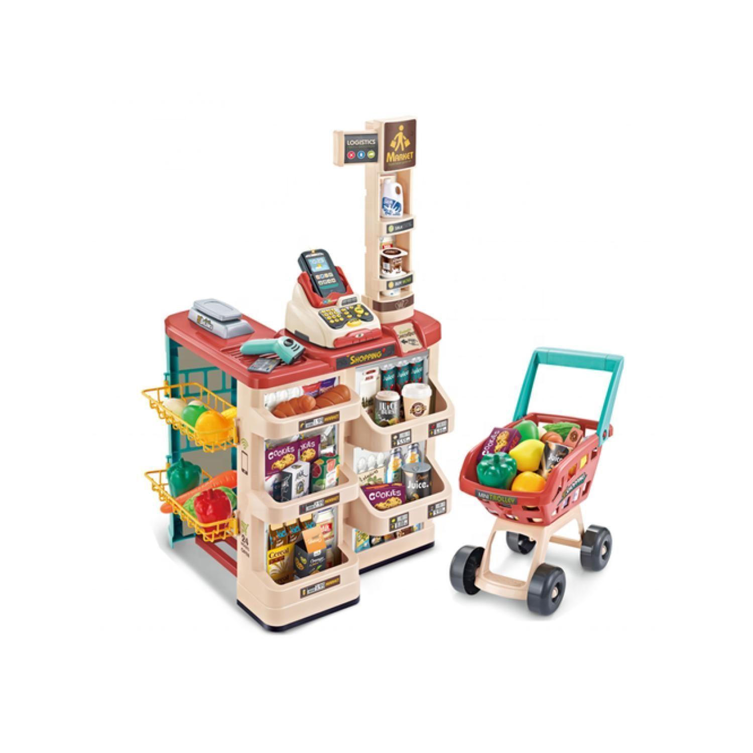 Juguete Set Supermercado Con Carrito 48 Piezas-4
