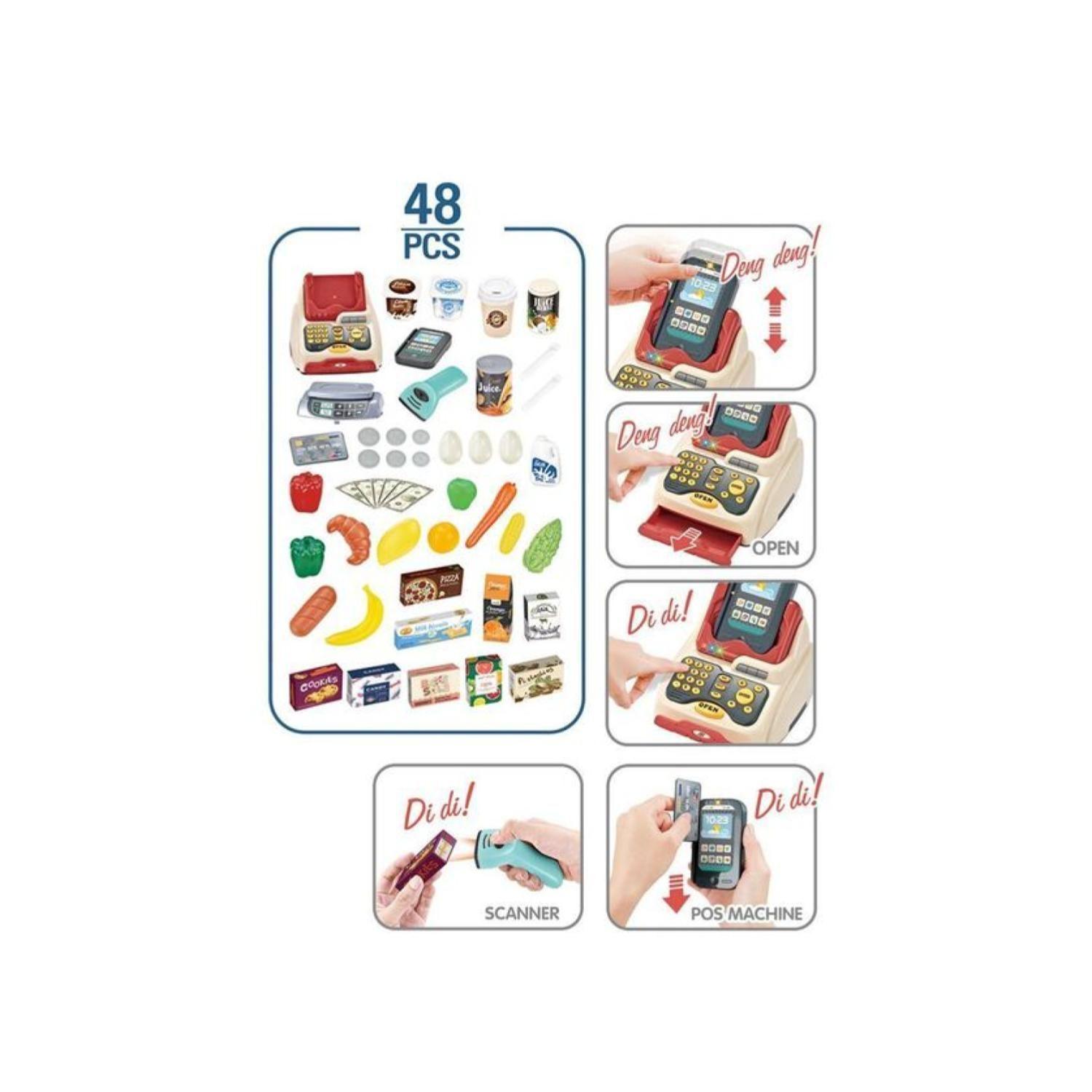 Juguete Set Supermercado Con Carrito 48 Piezas-2