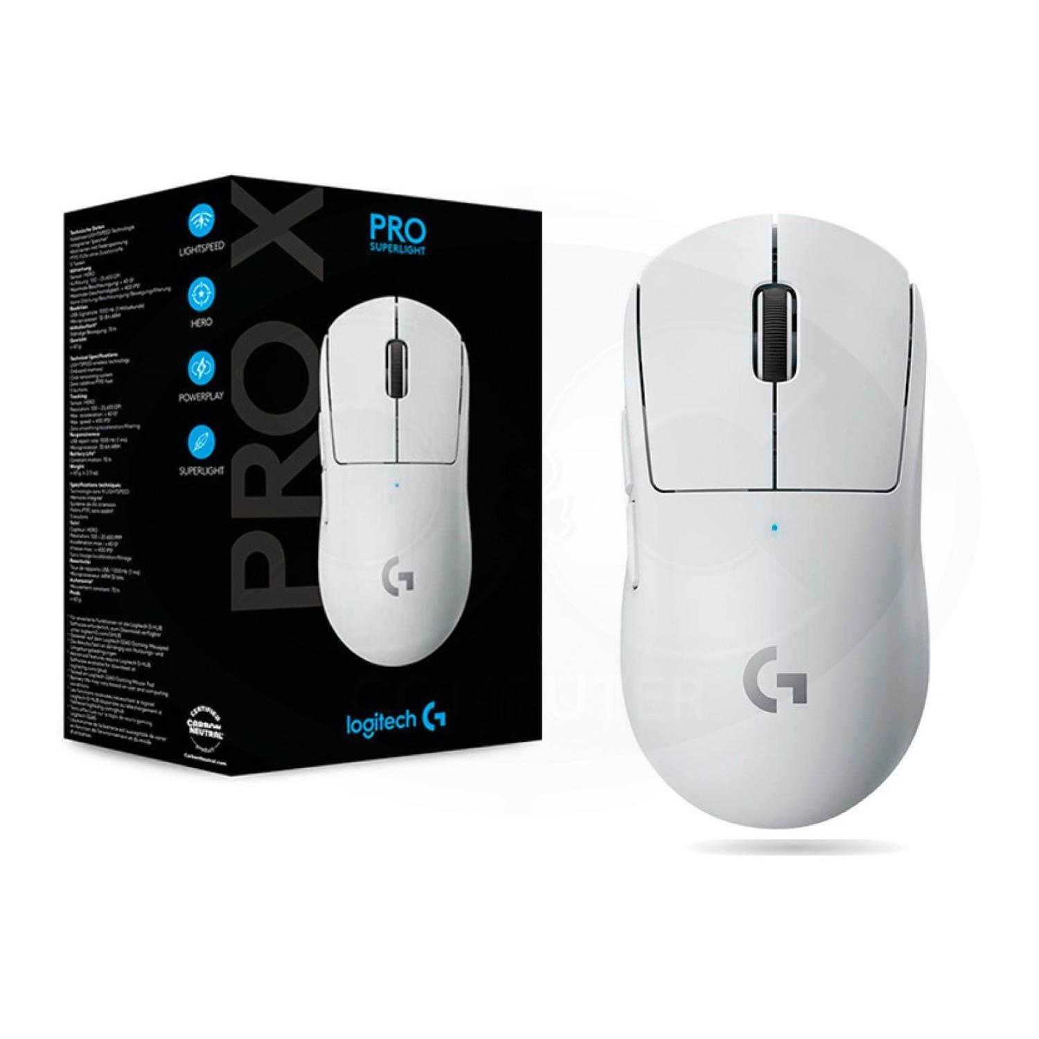 Mouse Inalambrico USB Pro X 5 Botones 25600 DPI Blanco Superlight Logitech-5