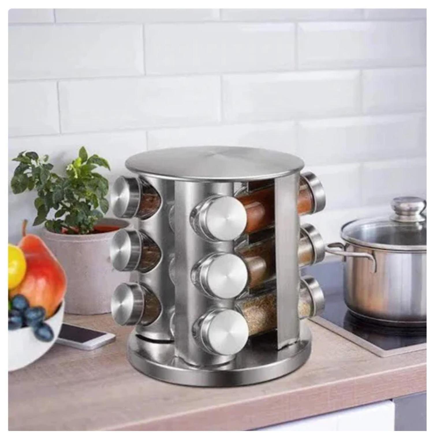 Organizador Condimentos Especias Giratorio 12 Frascos Cocina-3