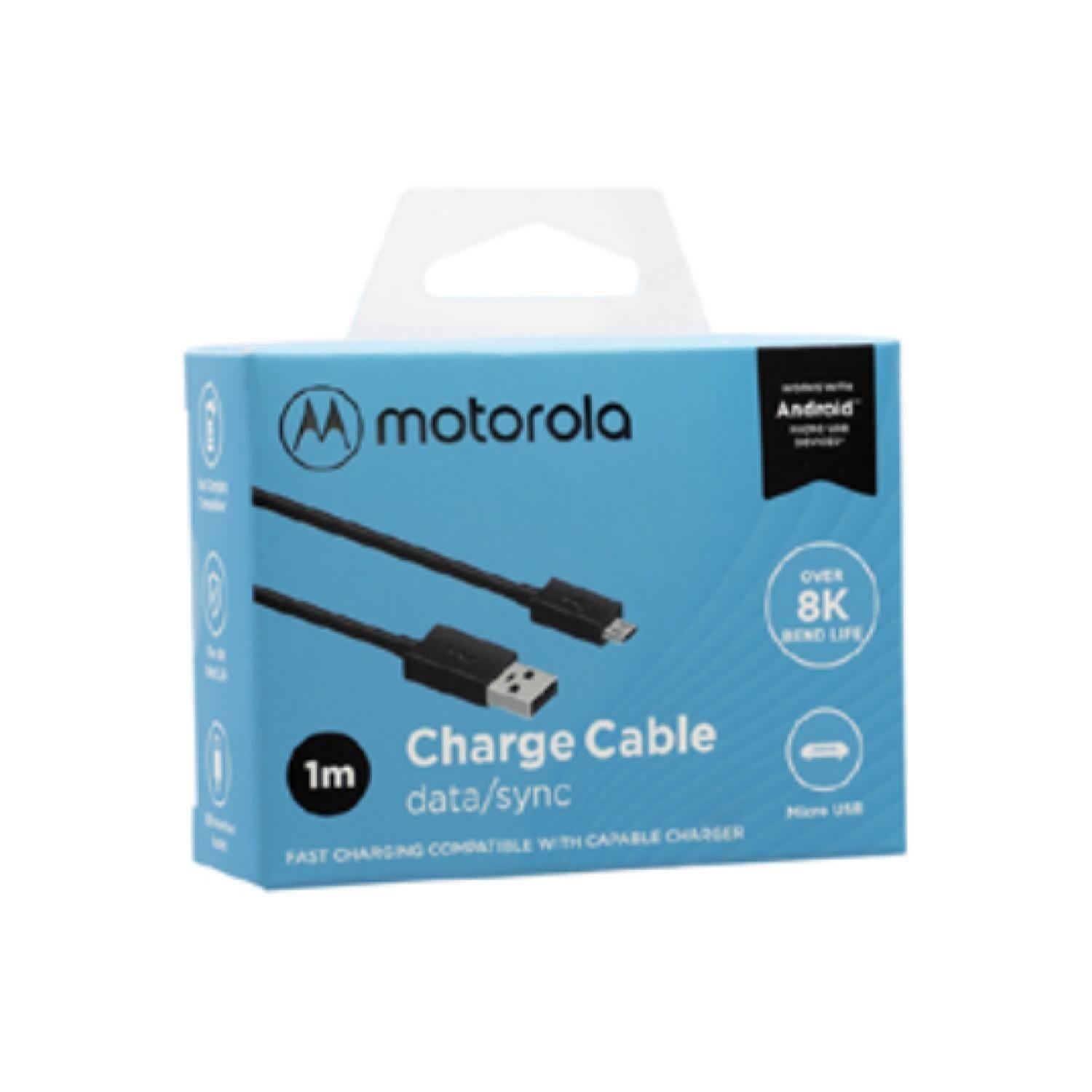 Cable Carga Rapida USB A USB Tipo C 1Mt Negro Motorola-0