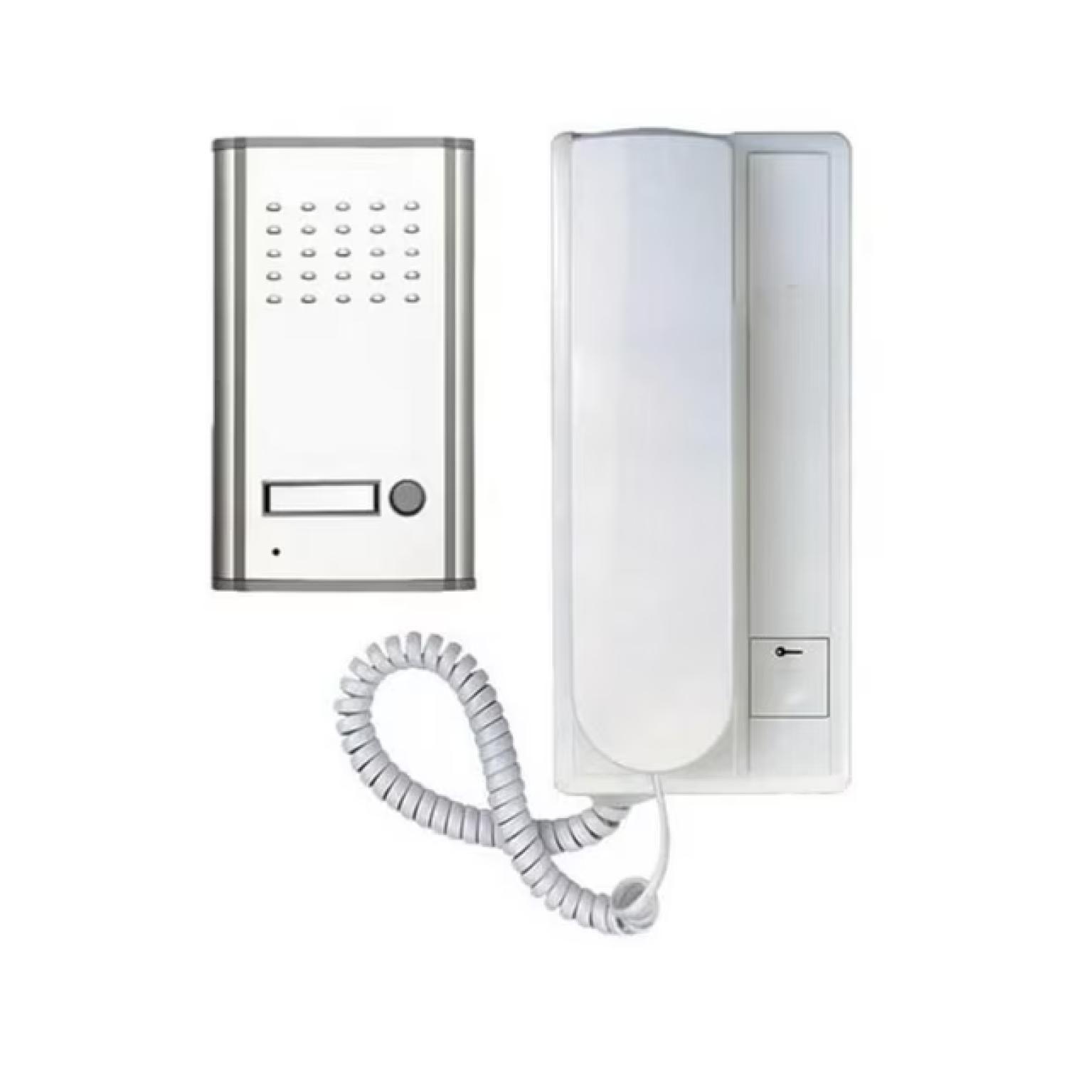 Kit Timbre Portero Electrico Citofono PR-10 Blanco-2