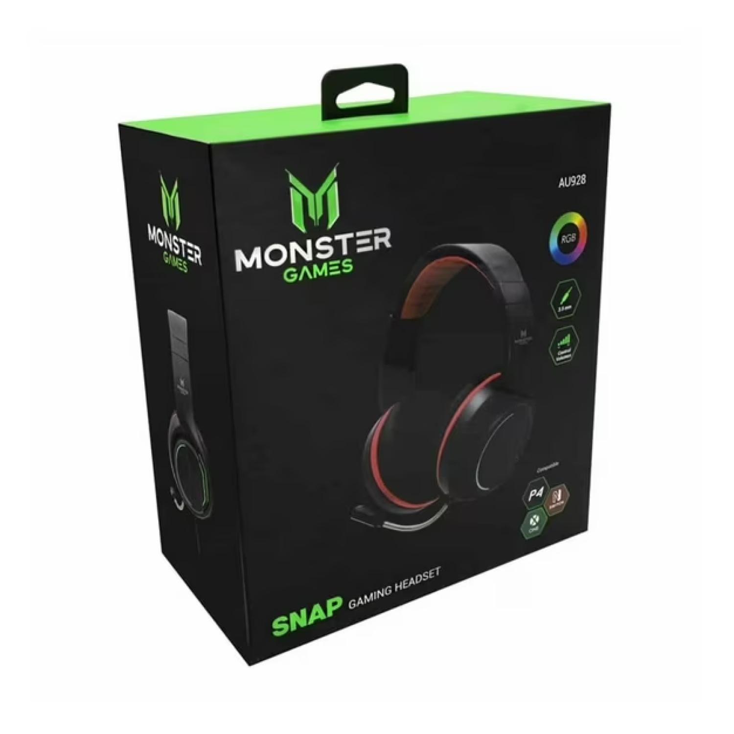 Audifonos Gamer Jack 3.5 USB RGB PS4 PC Snap-4