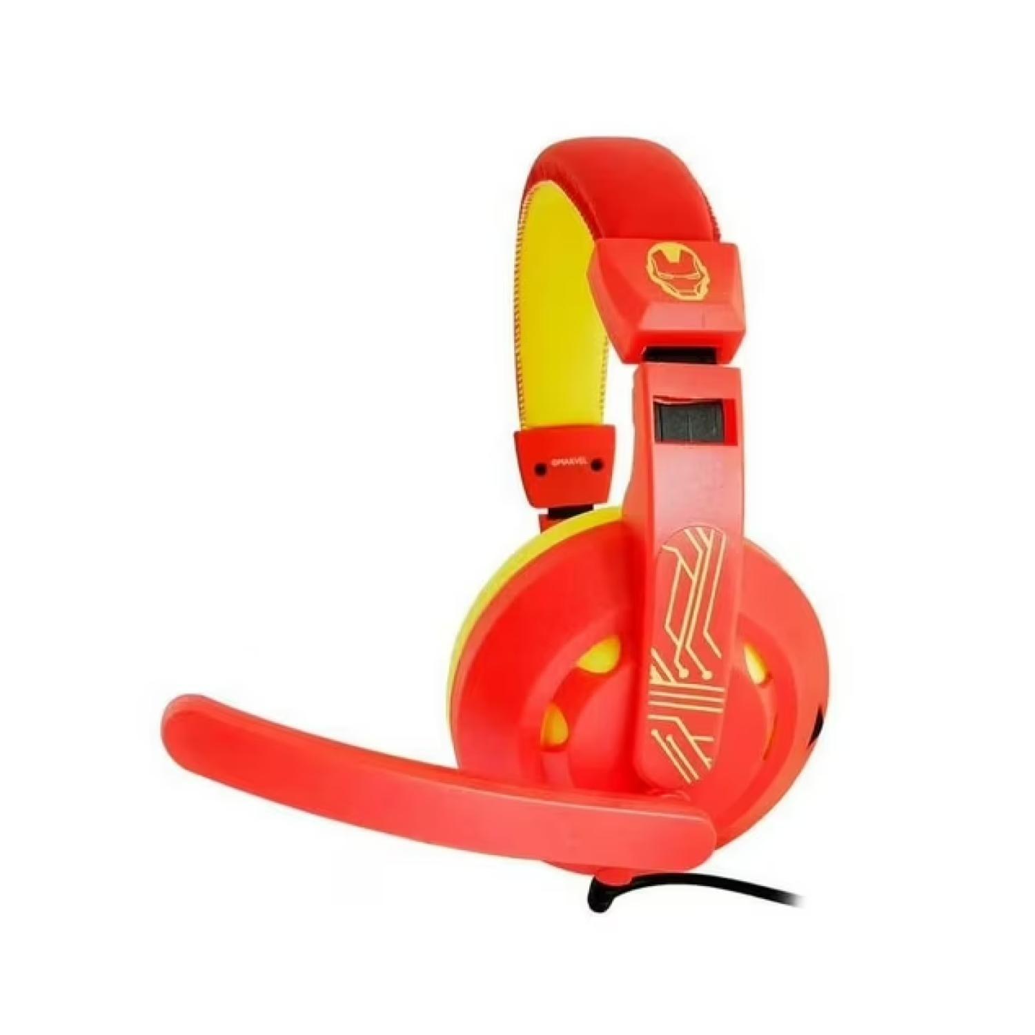 Kit Gamer Teclado Mouse Audifonos Iron Man Infantil-1
