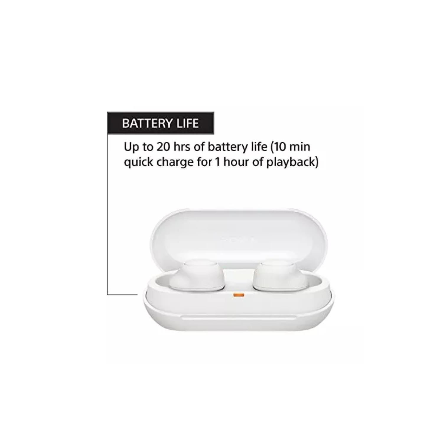 Audifonos Bluetooth TWS IPX4 10H InEar Blanco WF-C500-4