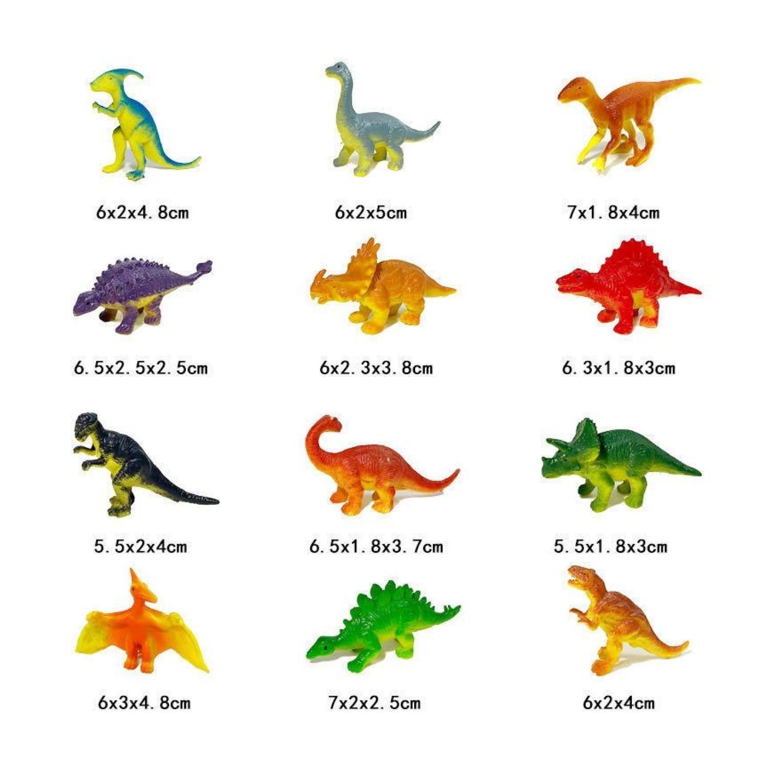 Juguete Set Dinosaurios 28Pzas Con Mat 80x70cm Caja Infantil-3