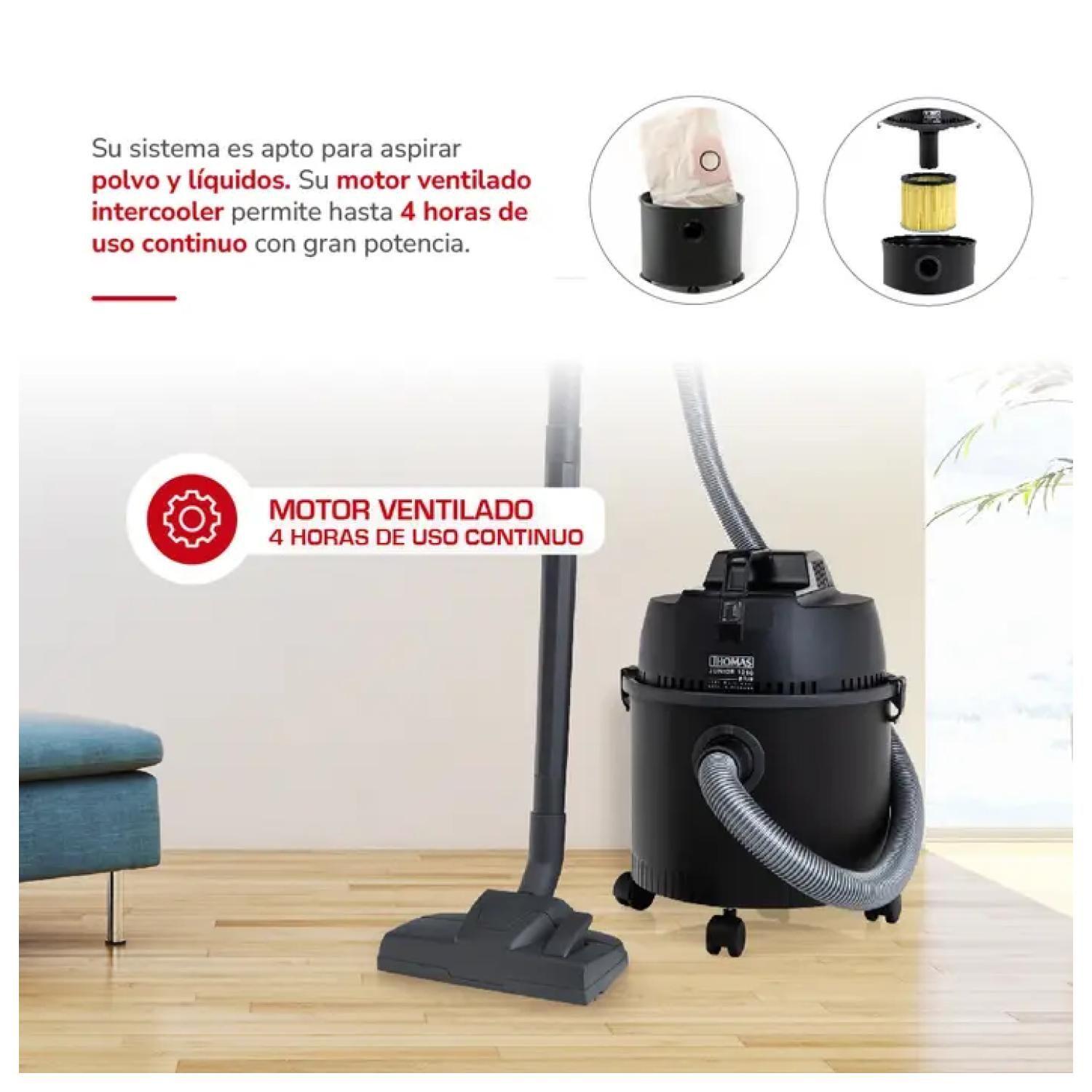 Aspiradora Tambor 16L 1500W Polvo Agua Negro TH-1516 Junior-2