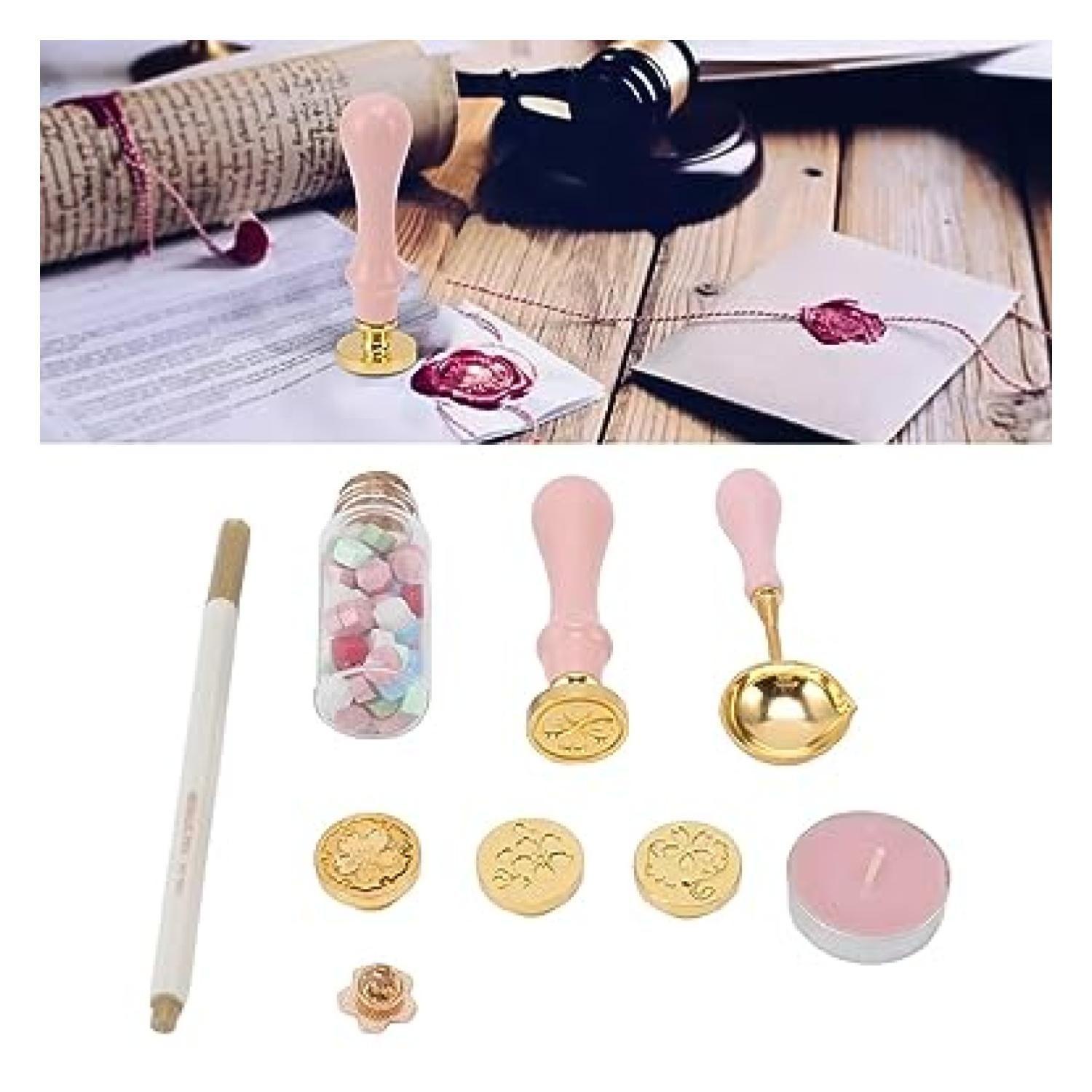 Kit Sellos De Cera 11 Piezas Conejito Rosado-2