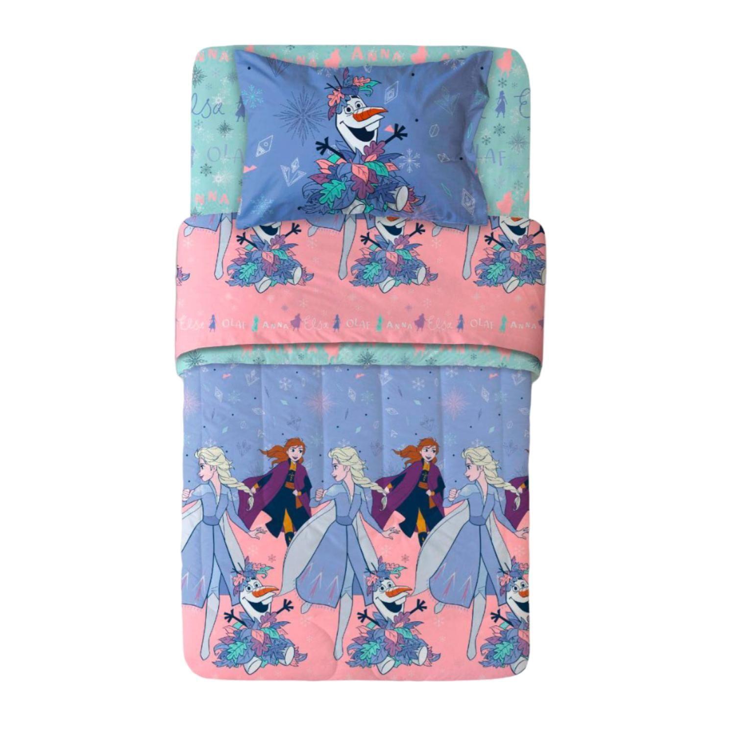 Juego De Sabanas 1.5 Plazas Microfibra Infantil Lila Frozen-1