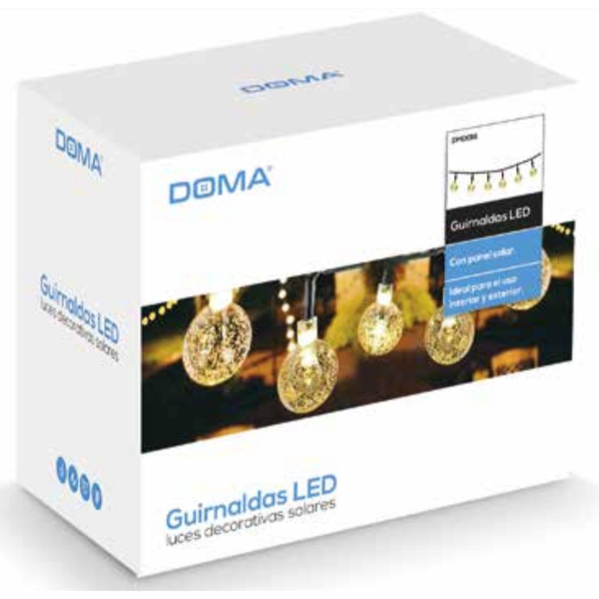 Guirnaldas De 20 Piezas LED Con Panel Solar Resistentes Al Agua Doma-2
