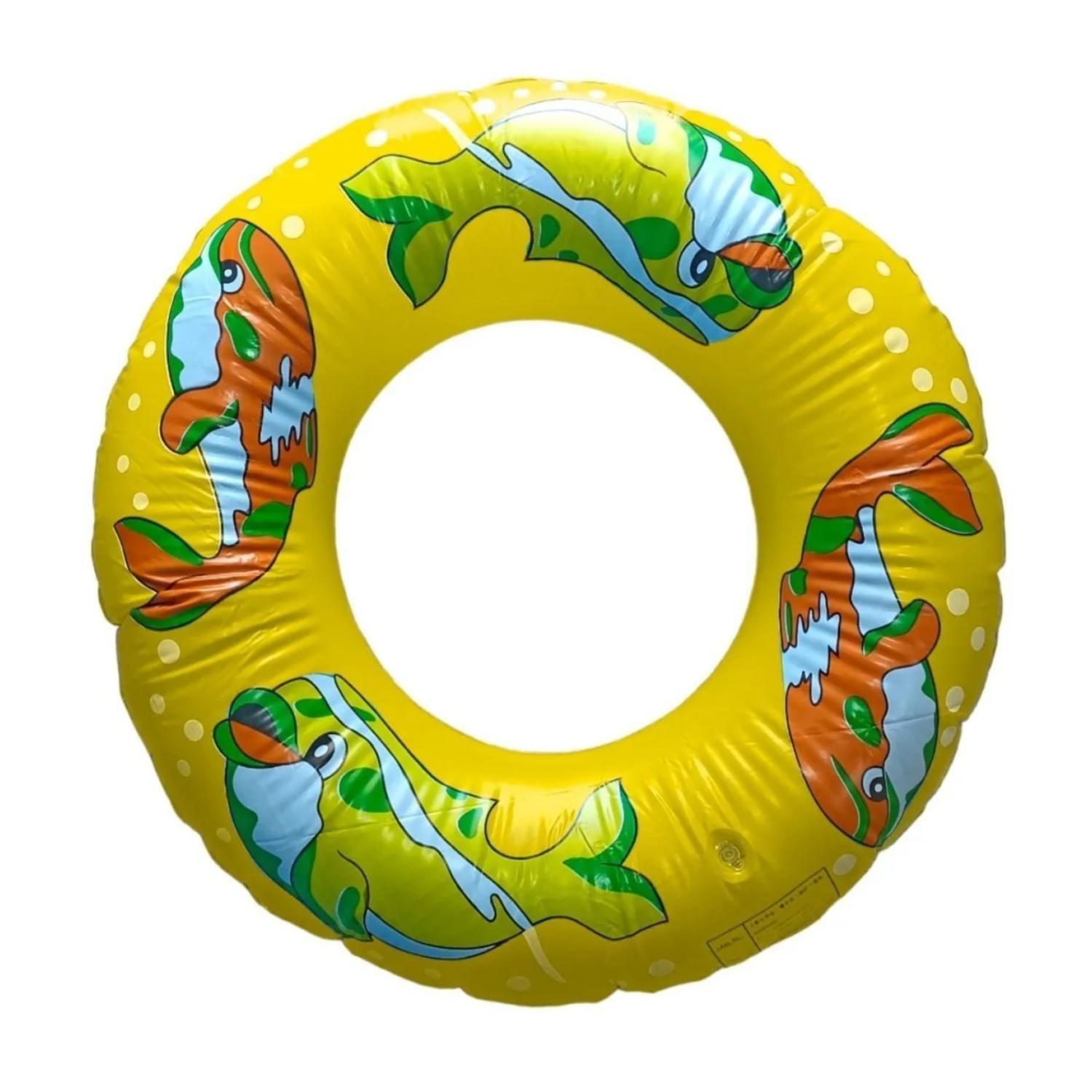 Flotador Inflable Redondo 70cm Amarillo Para Piscinas-0