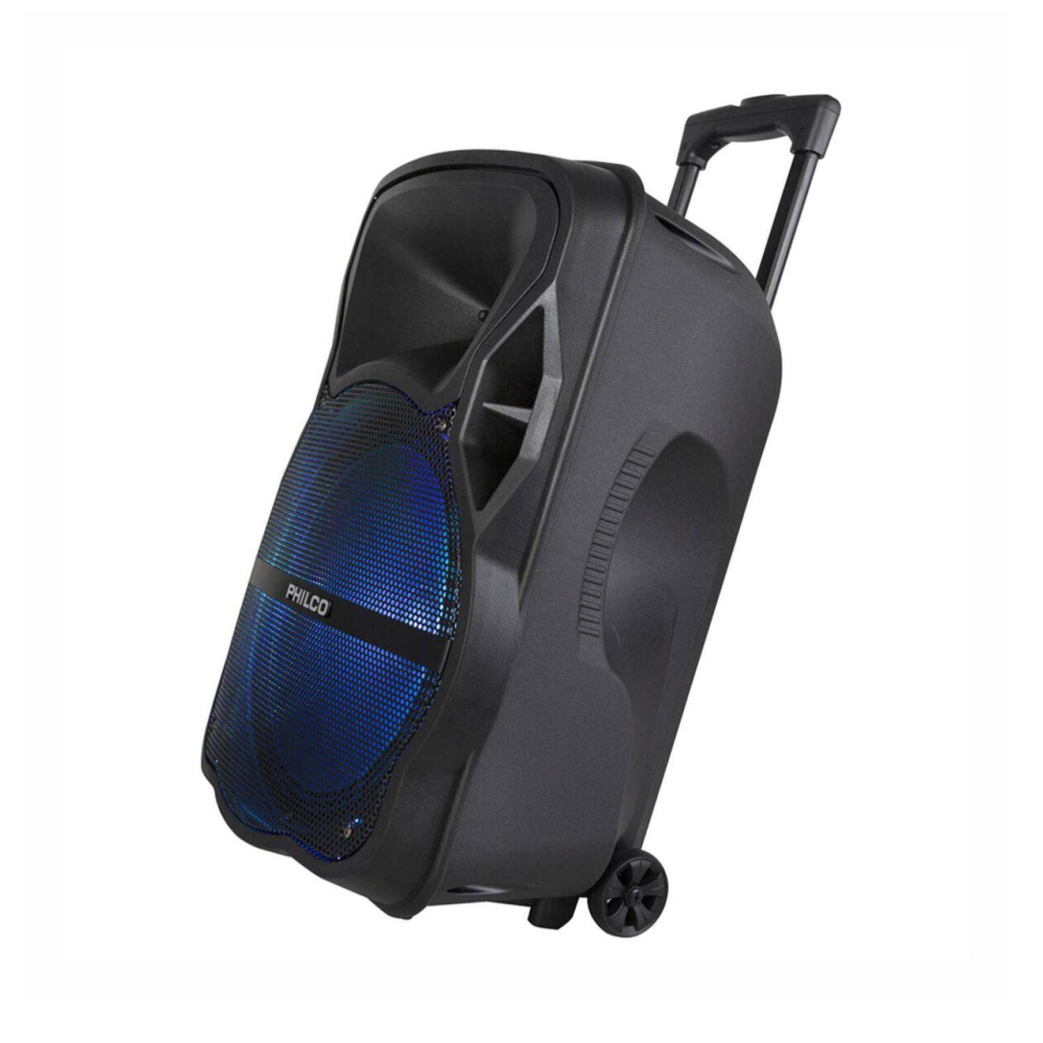 Parlante Karaoke Bluetooth USB TLF FM LED RGB Negro Philco-2
